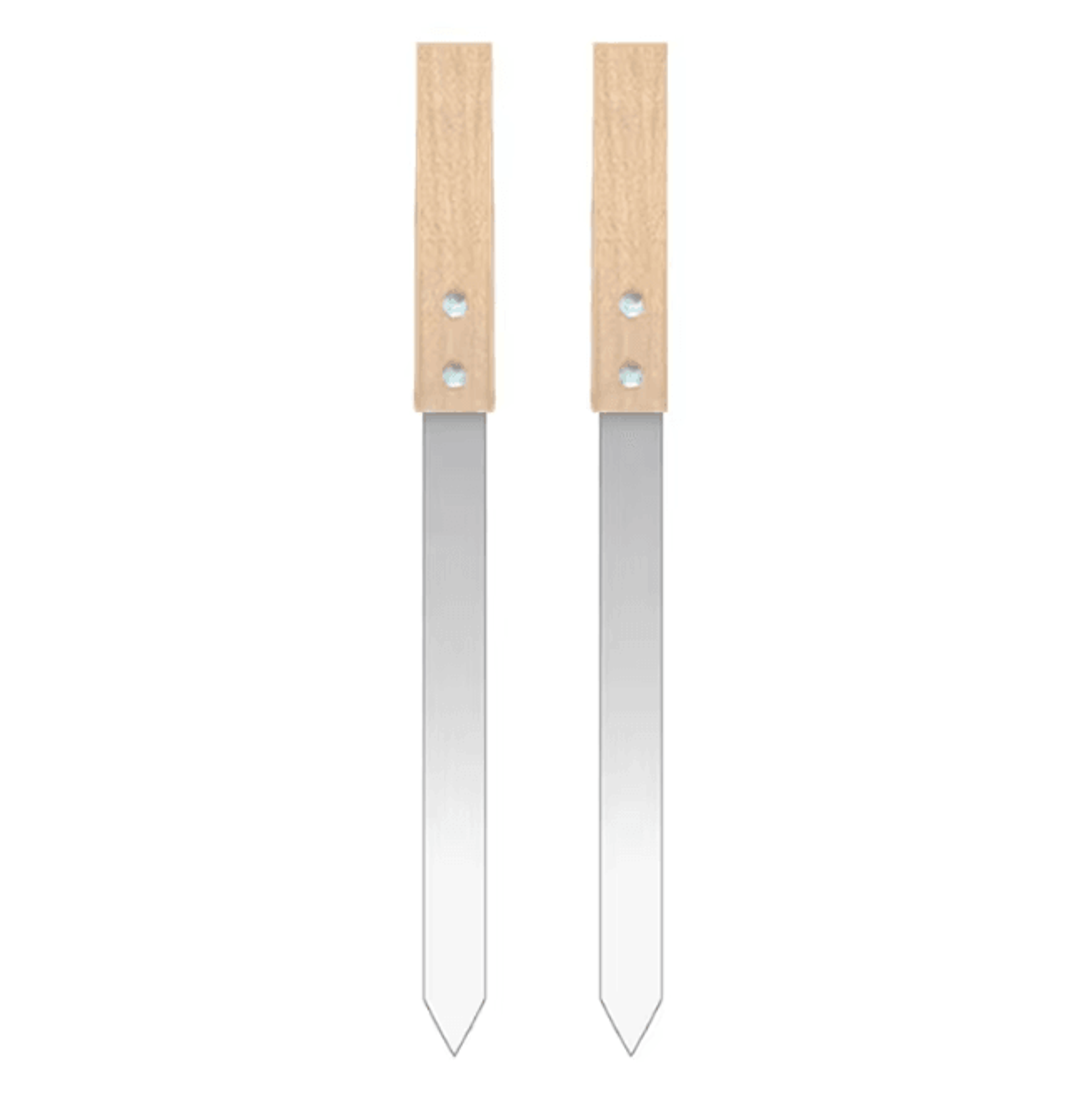 Wide Flat Stainless Steel BBQ Skewers For Kebab And Grilling 4