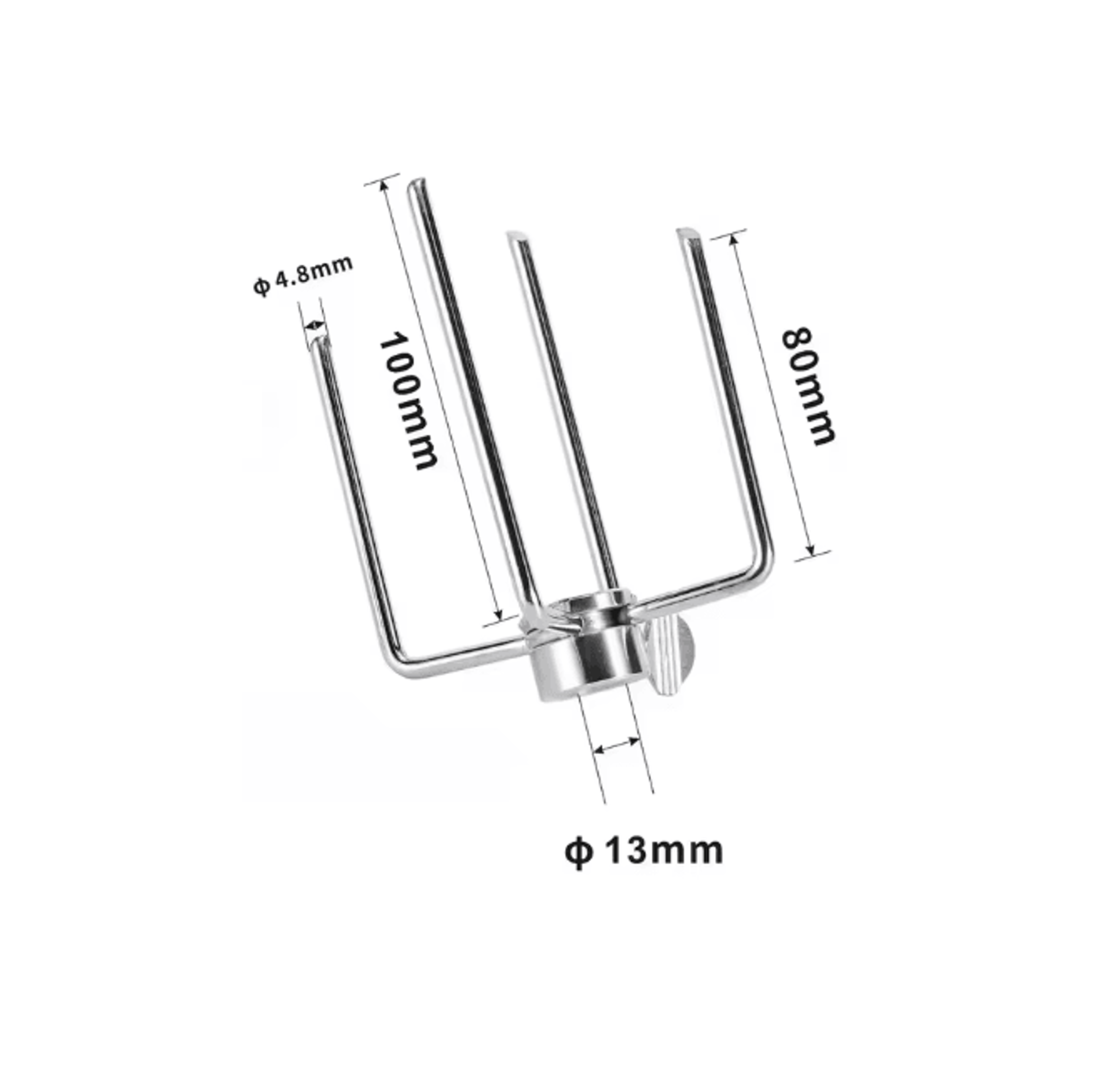 Double Sided Rotisserie Fork Stainless Steel BBQ Skewer For Grilling And Roasting 11