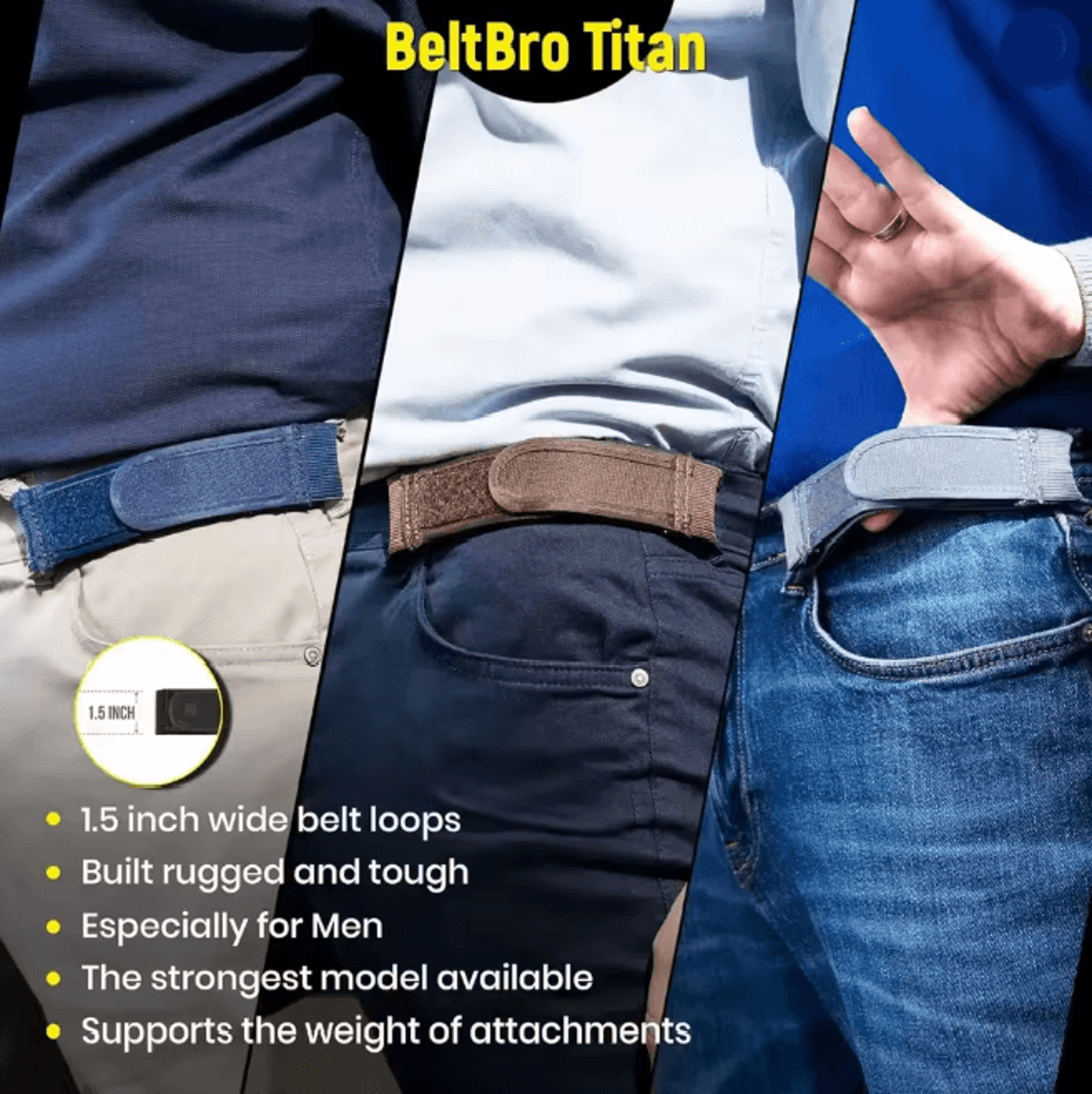 FlexEase Buckle Free Elastic Belt Ultra Soft No Buckle Comfort Waist Belt 2