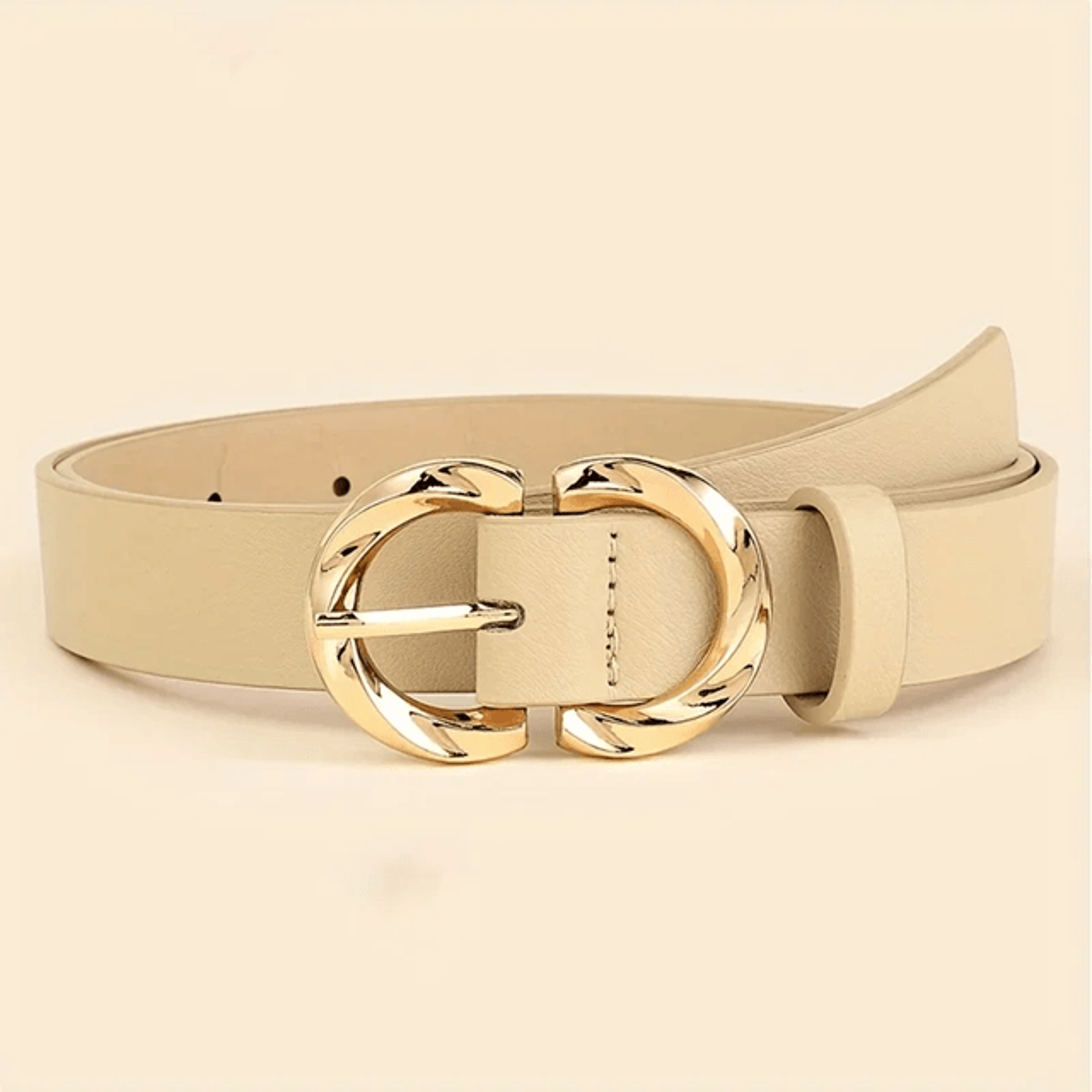 Womens Classic PU Leather Belt With Metal Buckle Fashion Jeans Belt 3