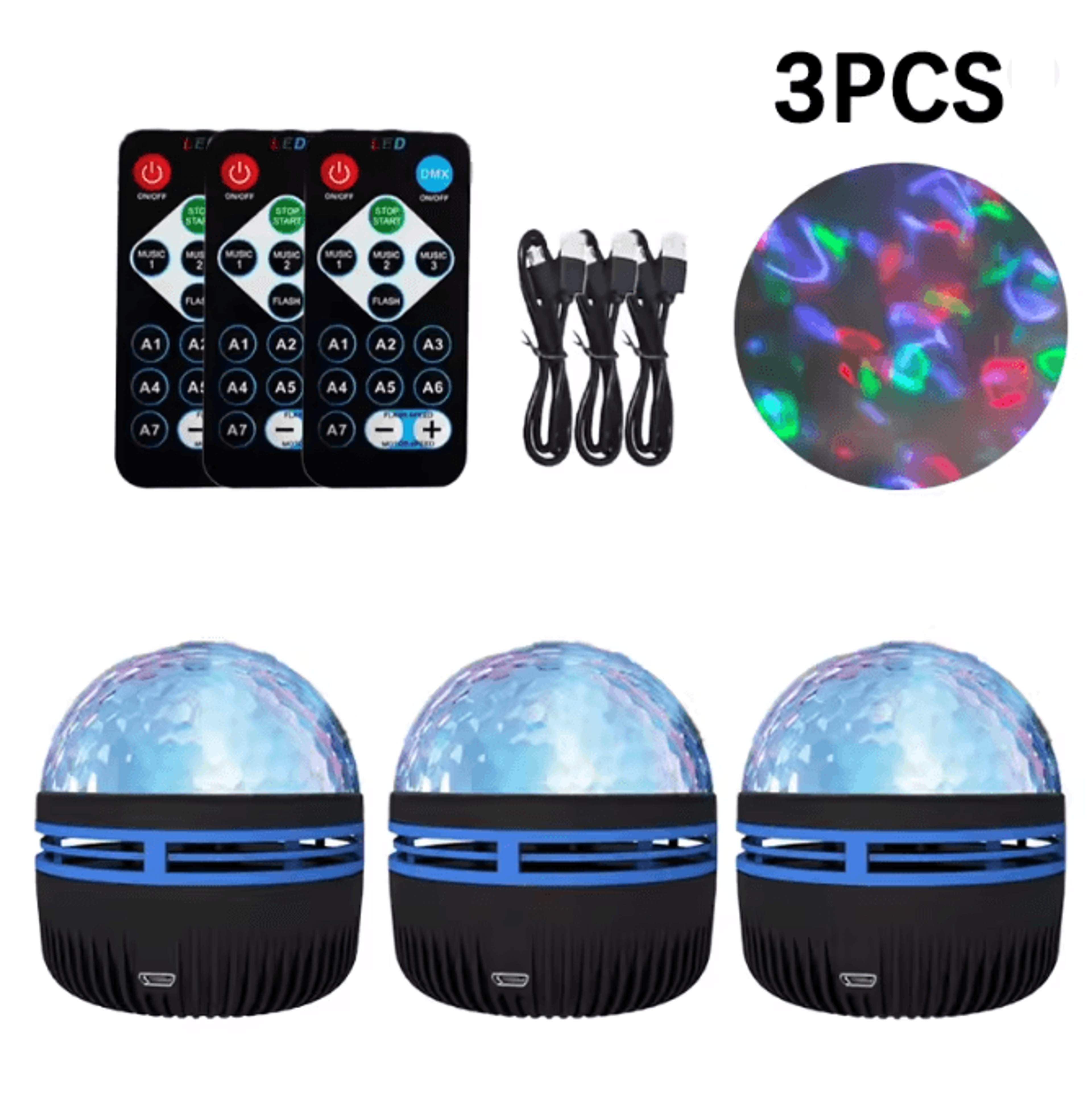 LED Starry Night Projector Lamp With Rotating Moon Light And Remote Control 9