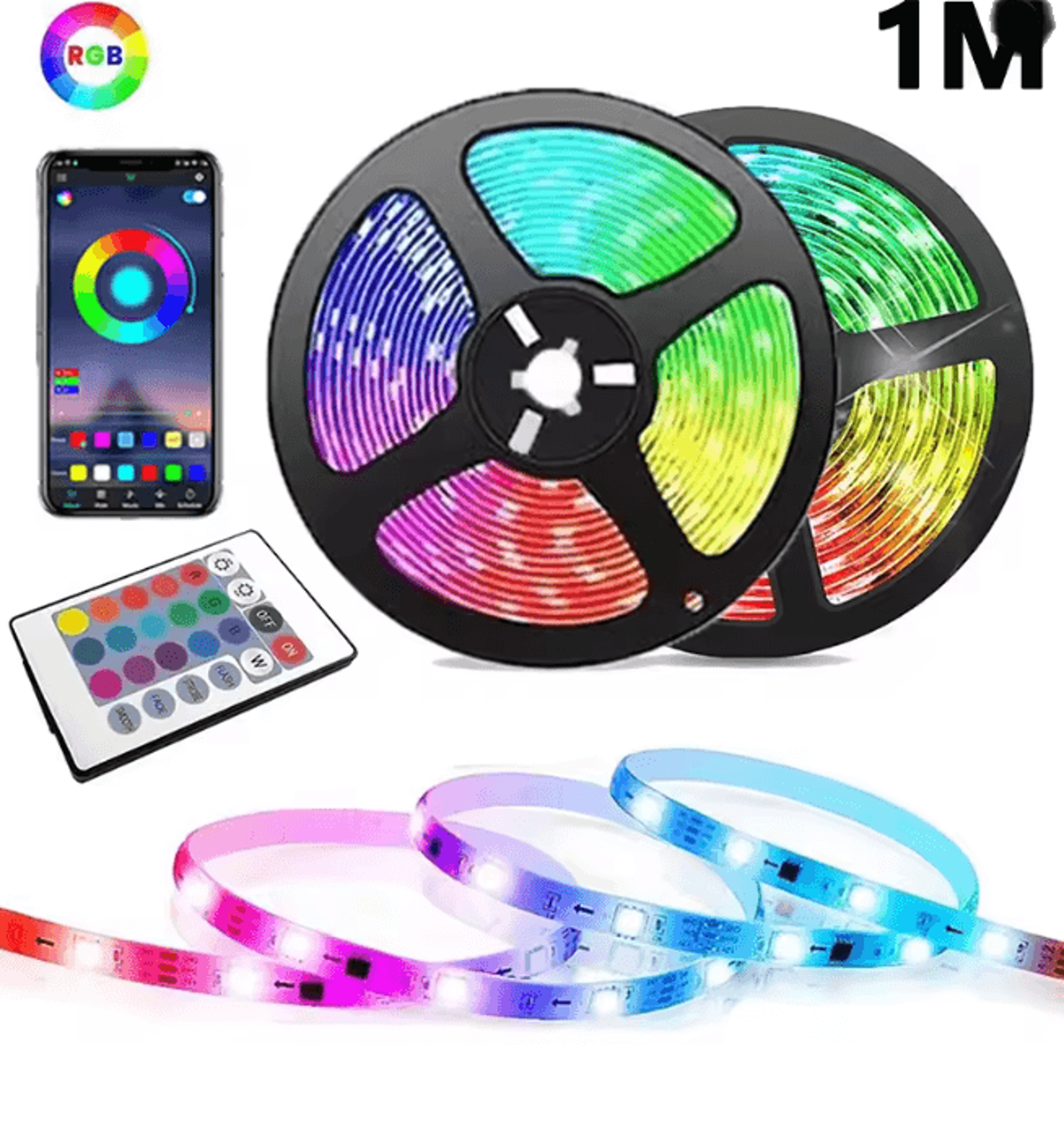 RGB LED Strip Light USB Bluetooth Color Changing Flexible Light Tape 5