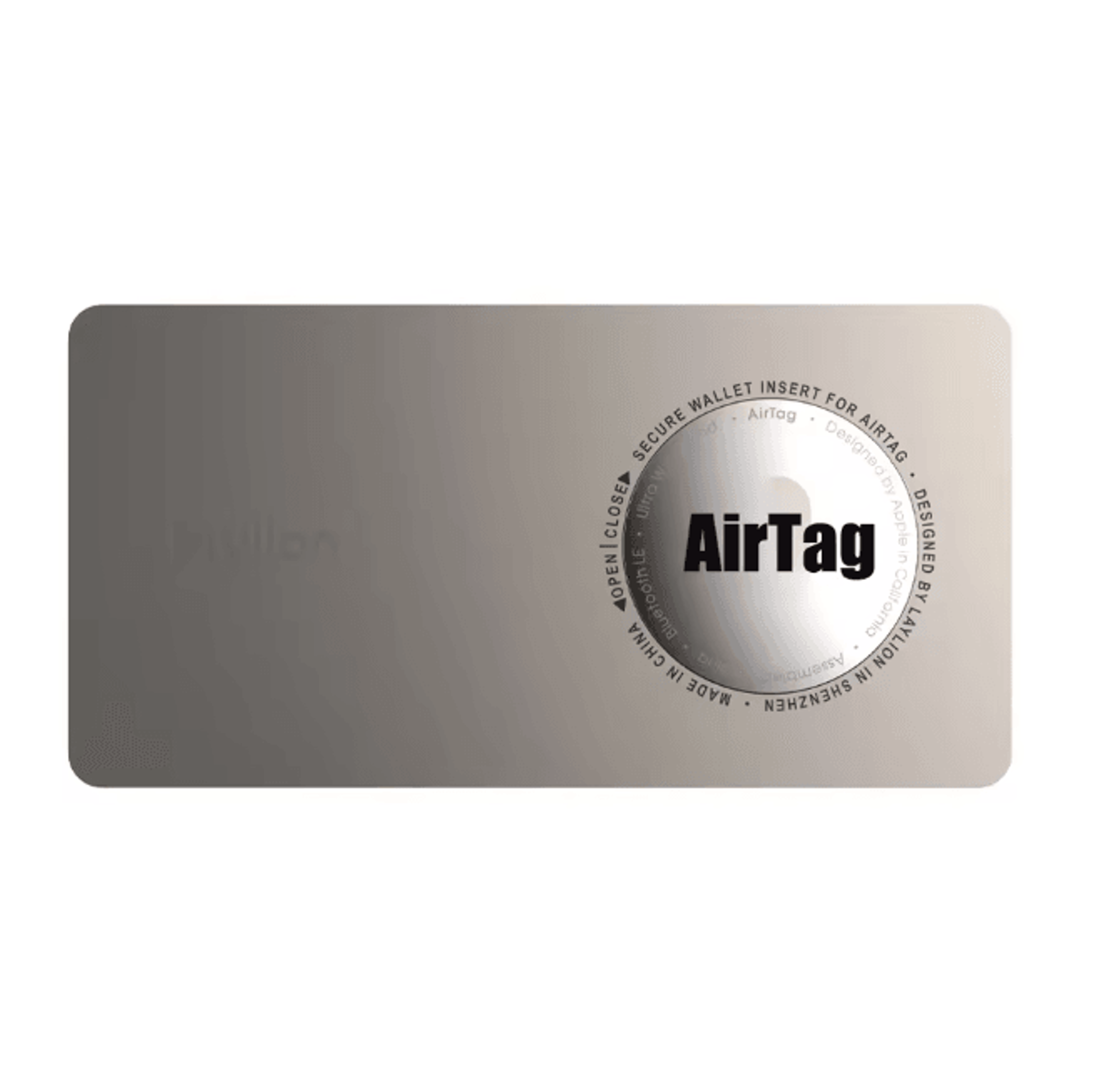 Ultra Thin Airtag Wallet Holder Aluminum Card Insert Case 1