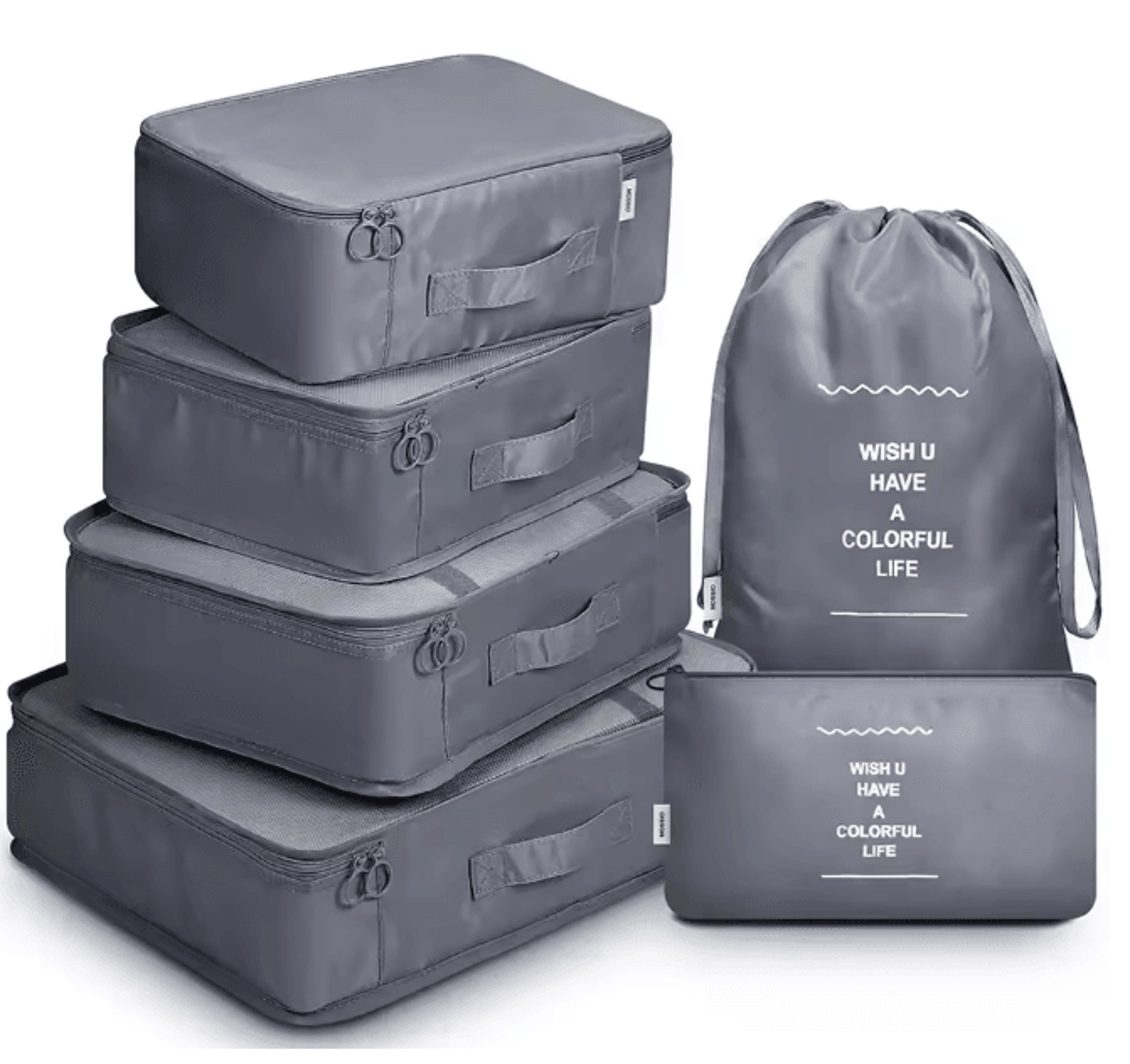 6 Piece Travel Packing Cubes Luggage Organizer Set 5