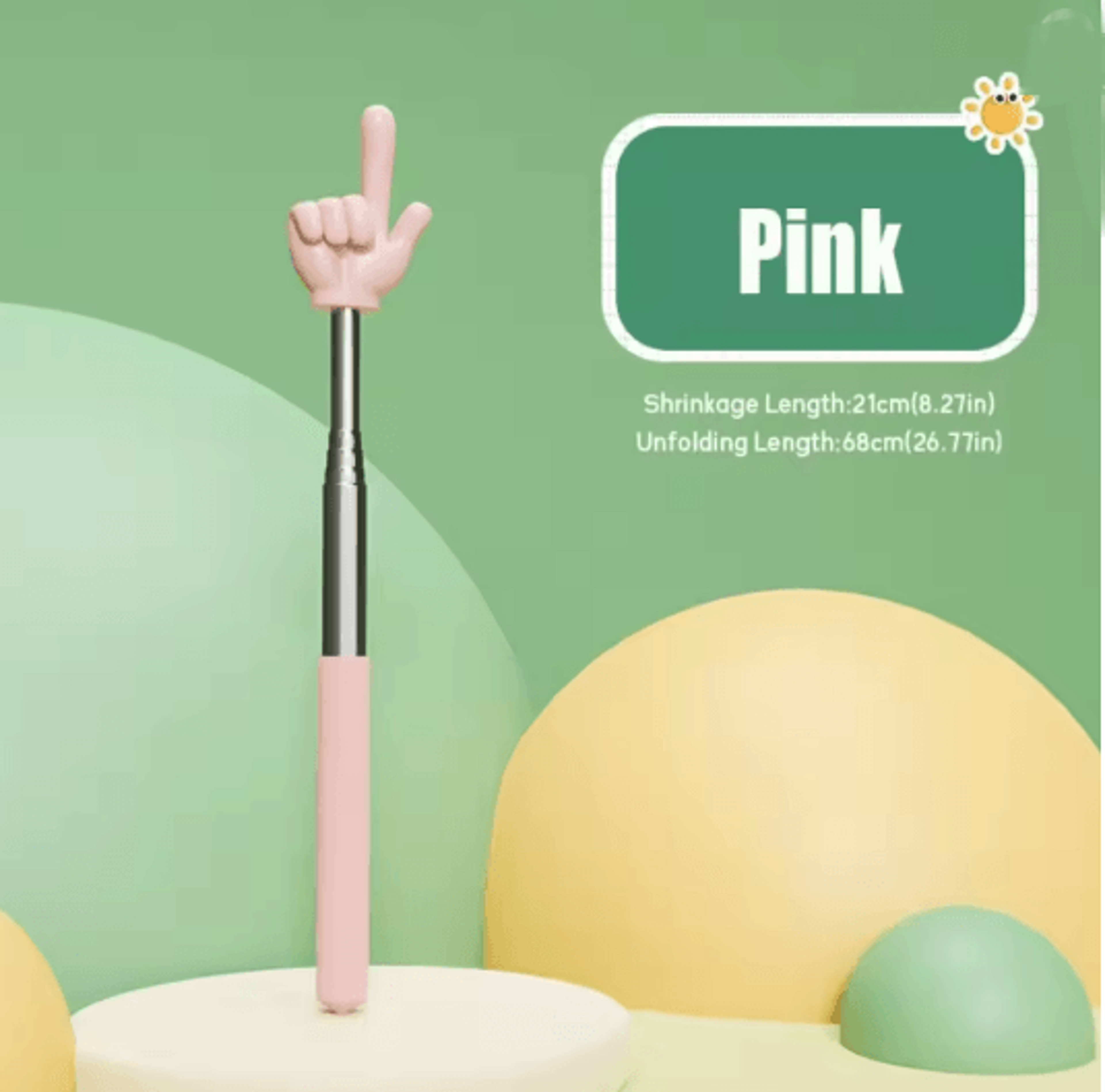 Telescopic Teaching Pointer Stainless Steel Finger Reading Stick 3