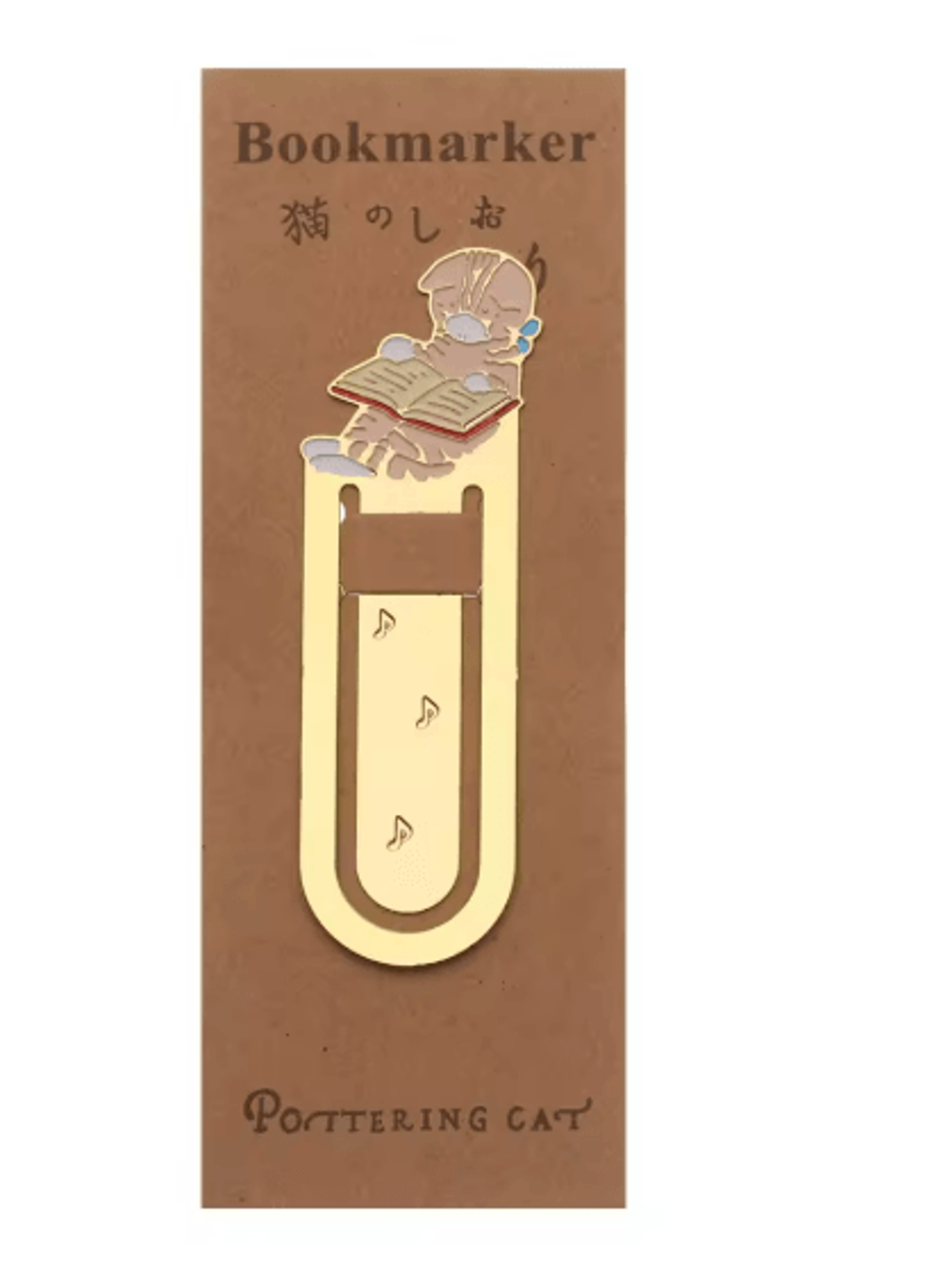 Gold Plated Cat Bookmark Folder Clip Cute Reading Label 4
