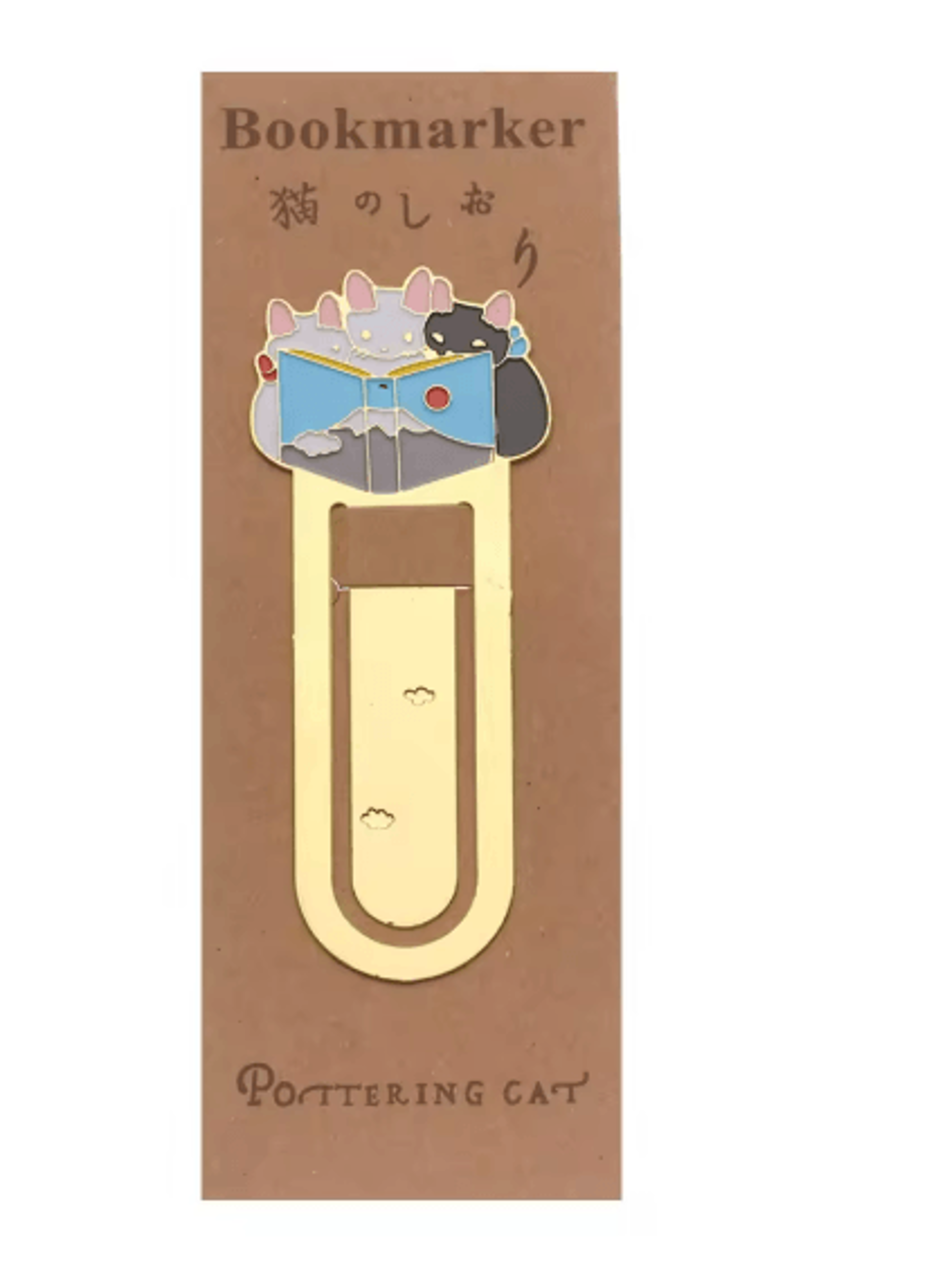 Gold Plated Cat Bookmark Folder Clip Cute Reading Label 9