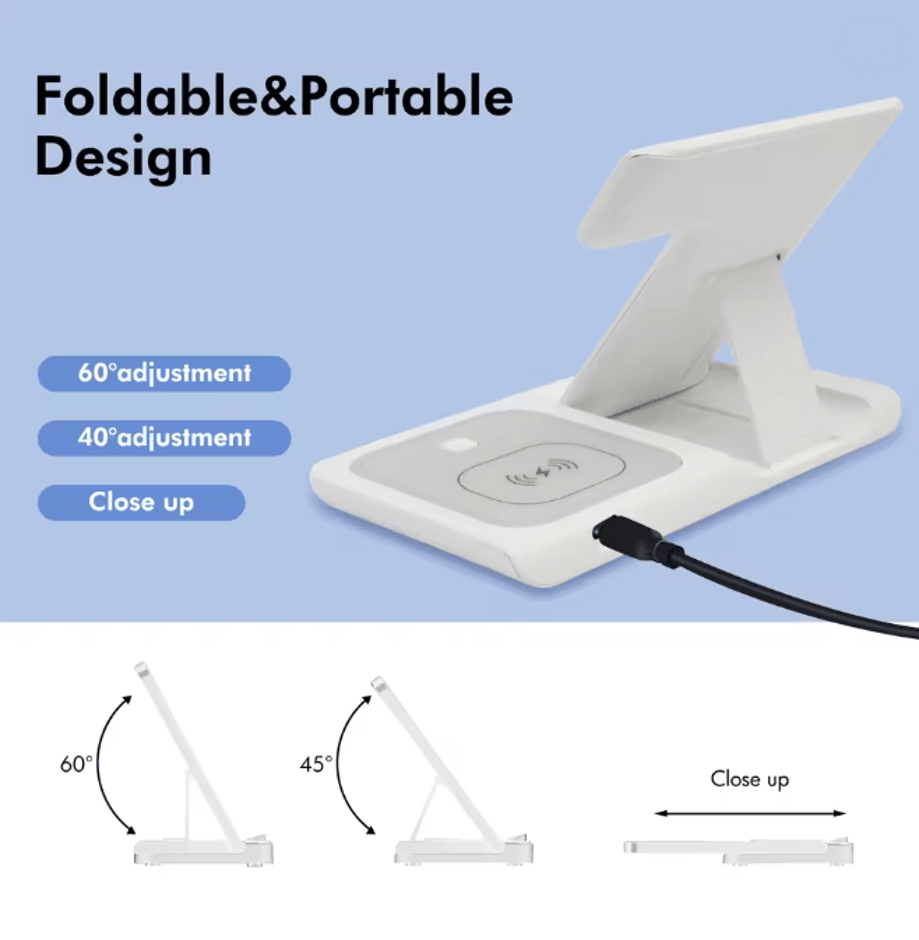 3 In 1 Magnetic Wireless Charging Station Fast Charger For IPhone Watch And AirPods 3