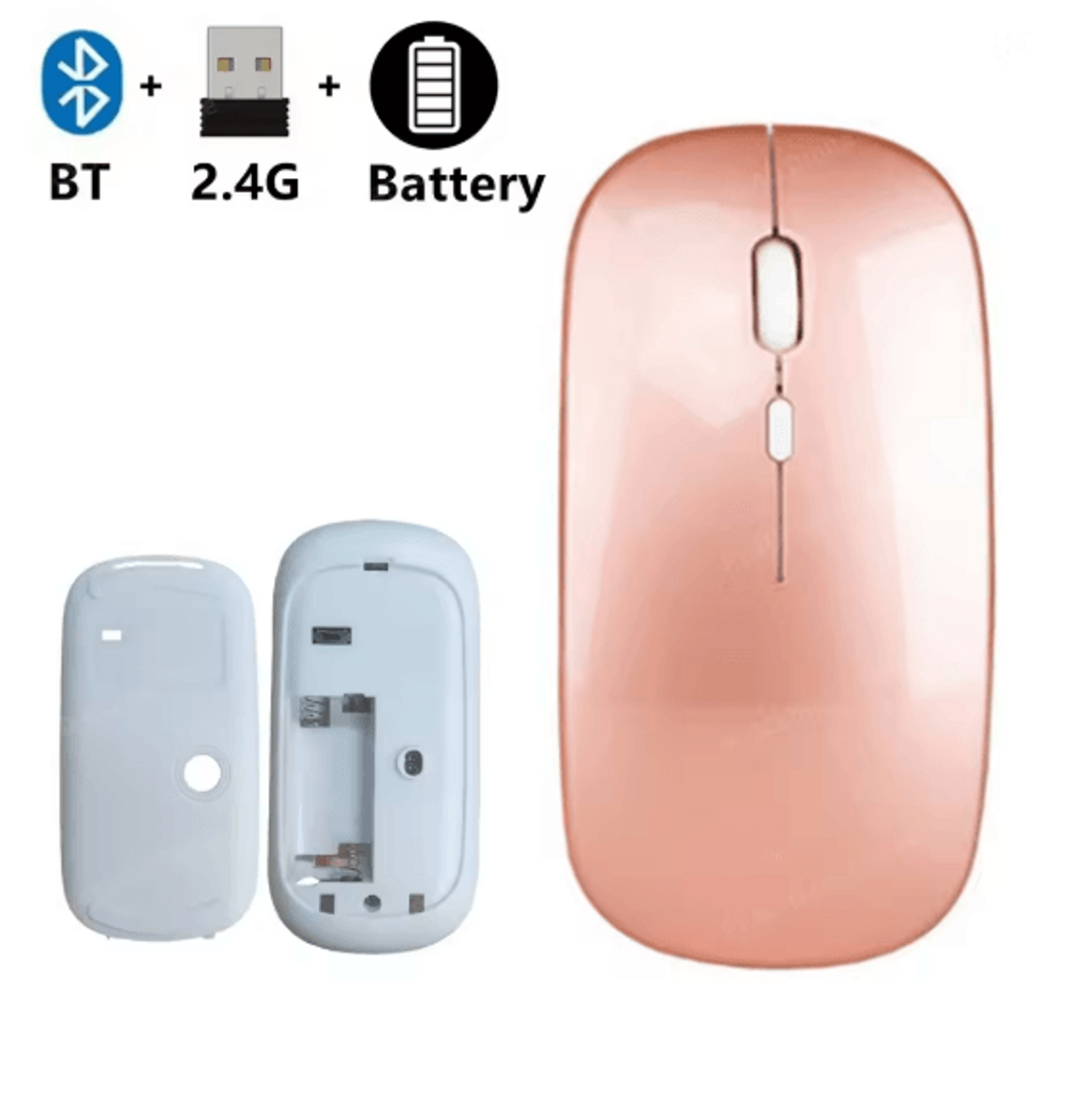 Slim Wireless Bluetooth Mouse For Laptop Desktop And IPad 12