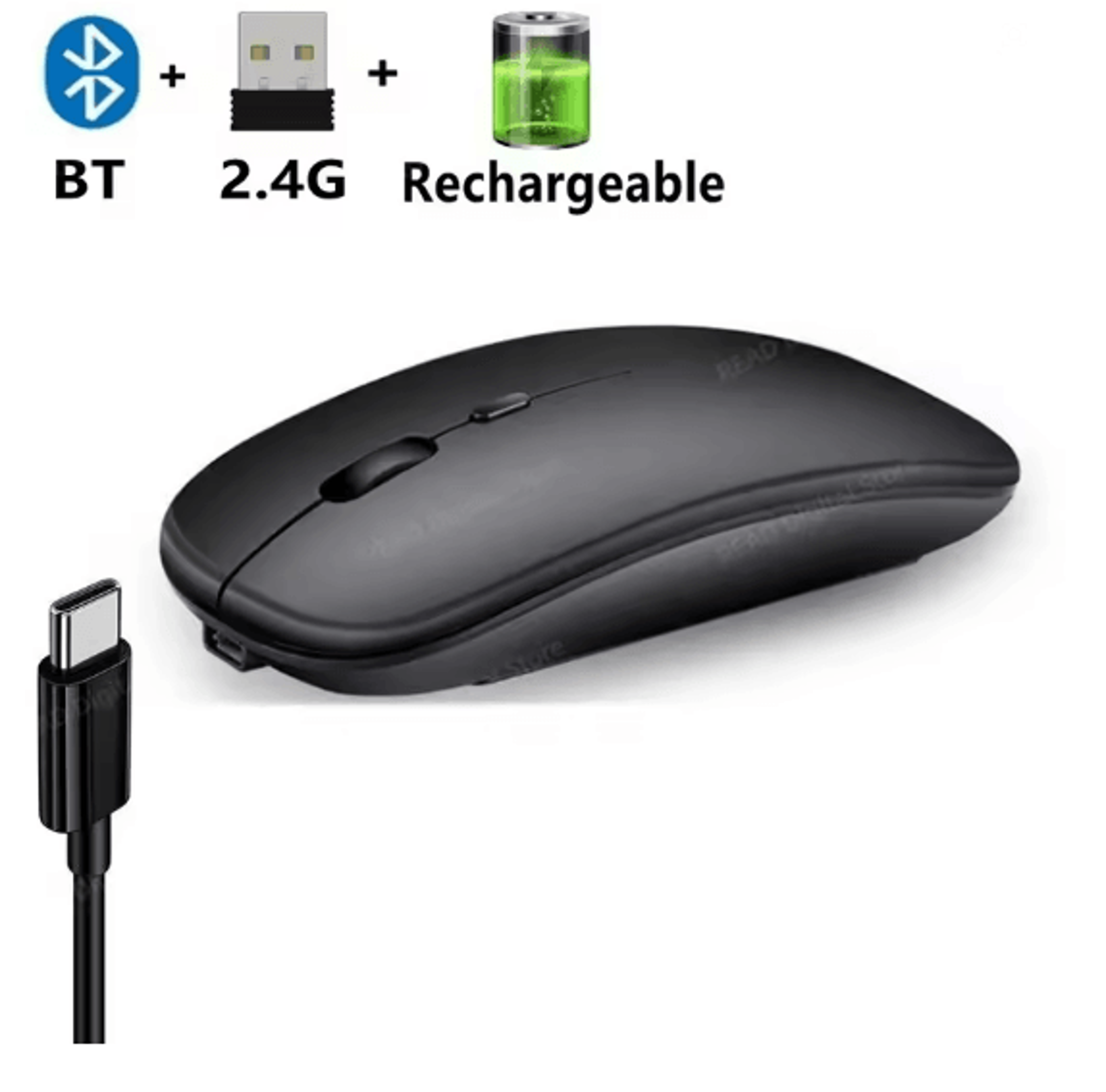 Slim Wireless Bluetooth Mouse For Laptop Desktop And IPad 3