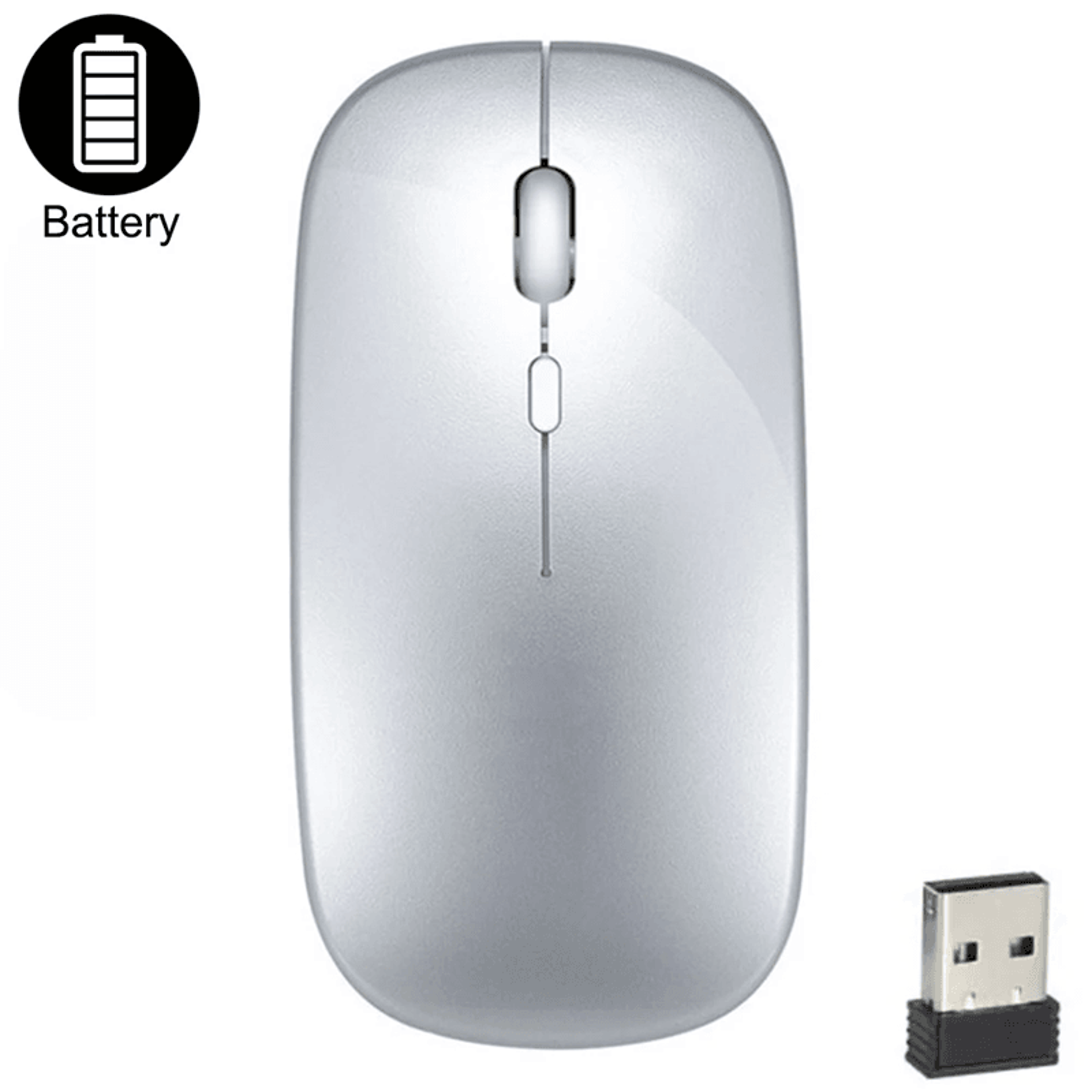 Slim Wireless Mouse With USB Receiver For PC And Laptop 5