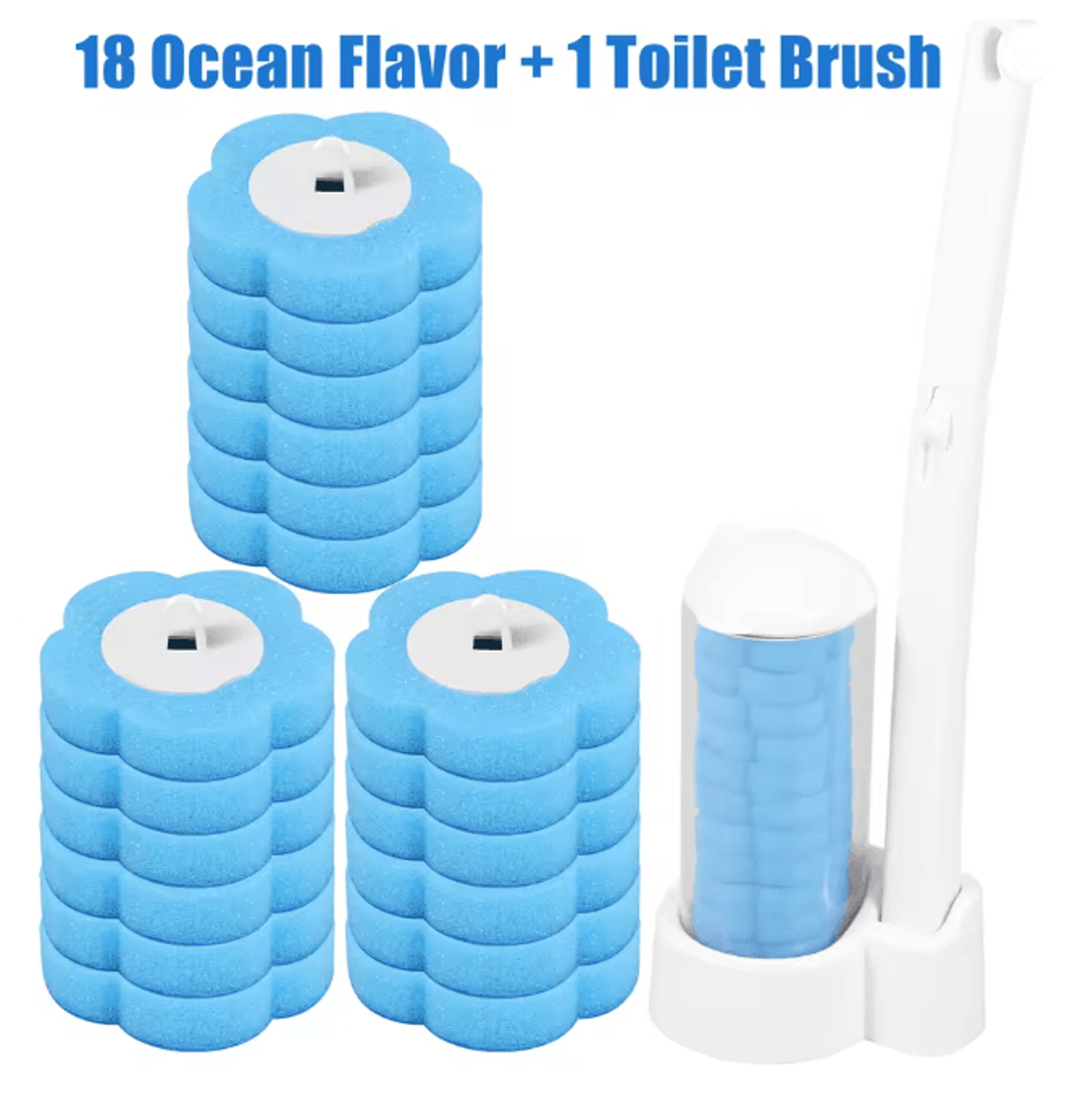 CleanEase Disposable Toilet Brush Cleaner Long Handle Bathroom Cleaning Kit 4