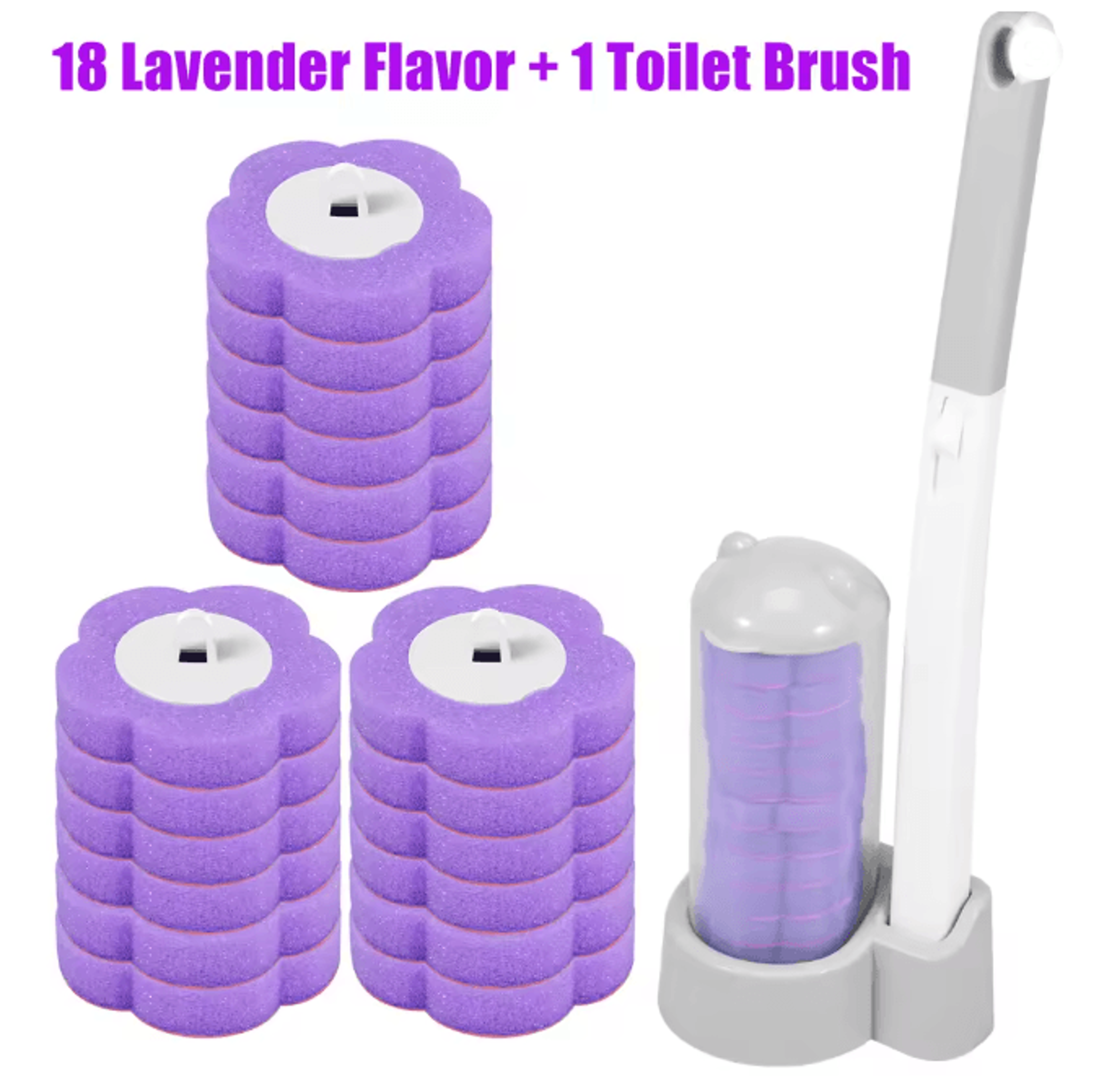 CleanEase Disposable Toilet Brush Cleaner Long Handle Bathroom Cleaning Kit 5