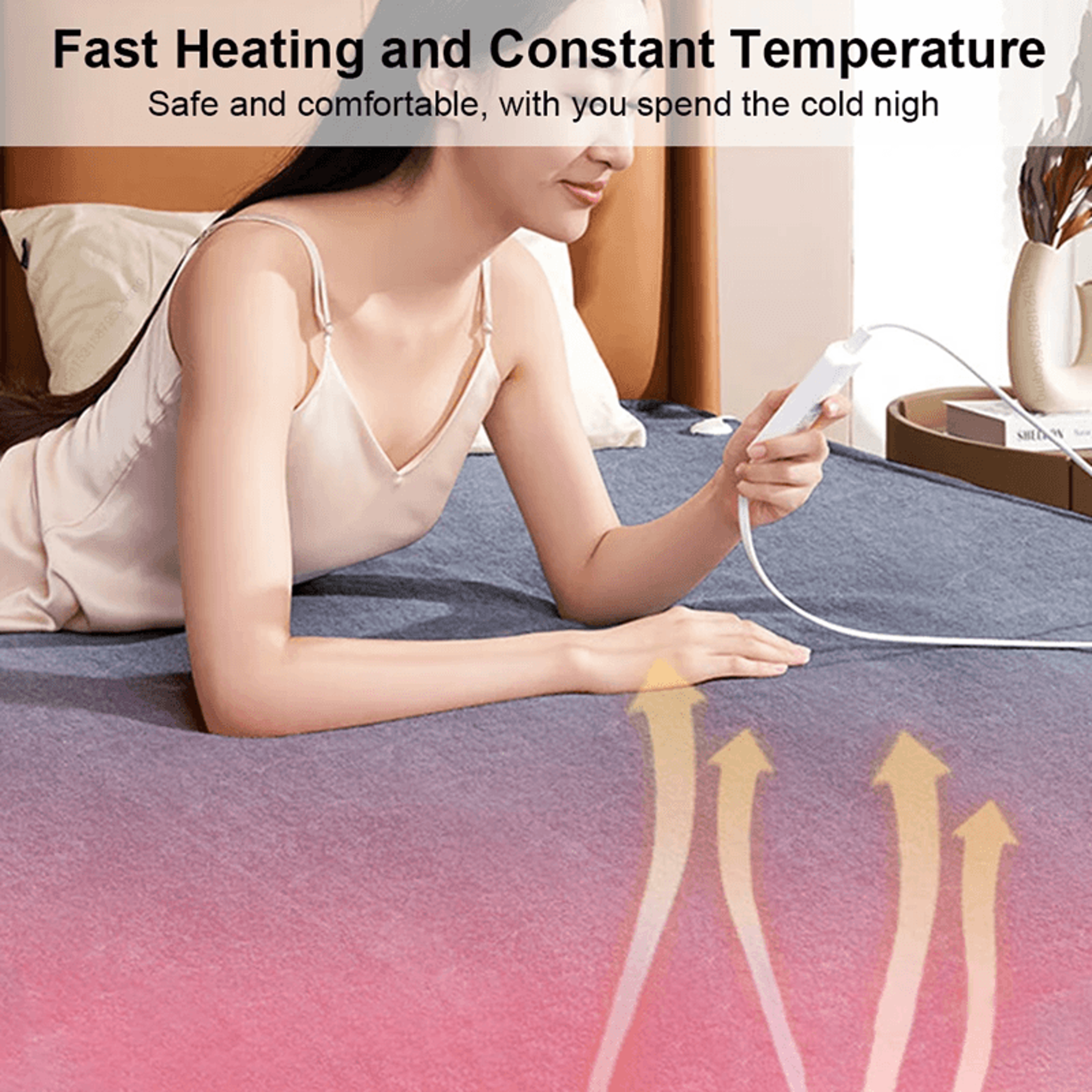 Electric Heated Mattress Pad EU Plug 220V Double Body Warmer 1