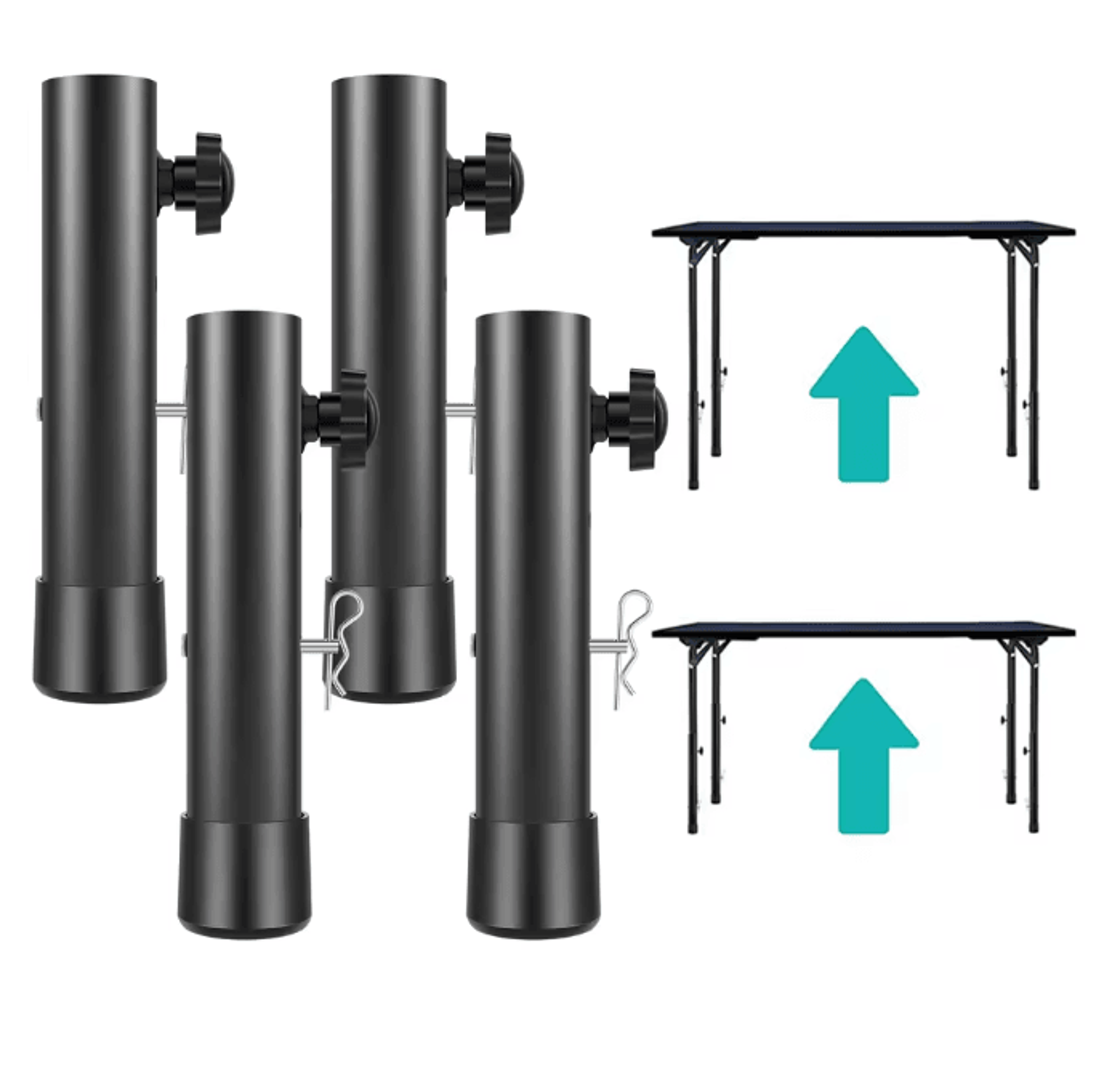 Adjustable Folding Metal Furniture Legs Invisible Support Feet Set Of 4 3