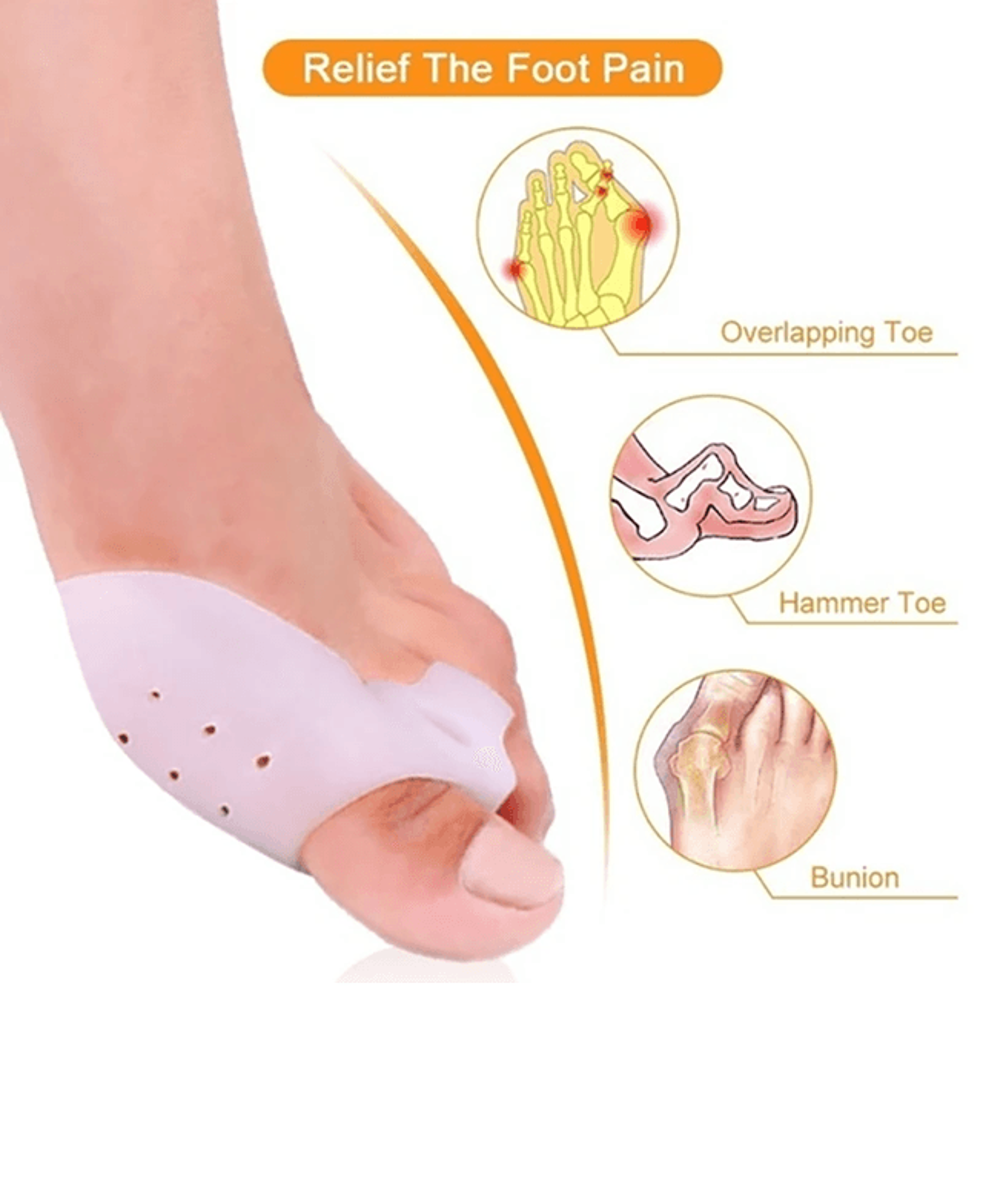 Premium Silicone Toe Separator  Bunion Correction Set For Comfortable Toe Alignment And Pain Relief 2