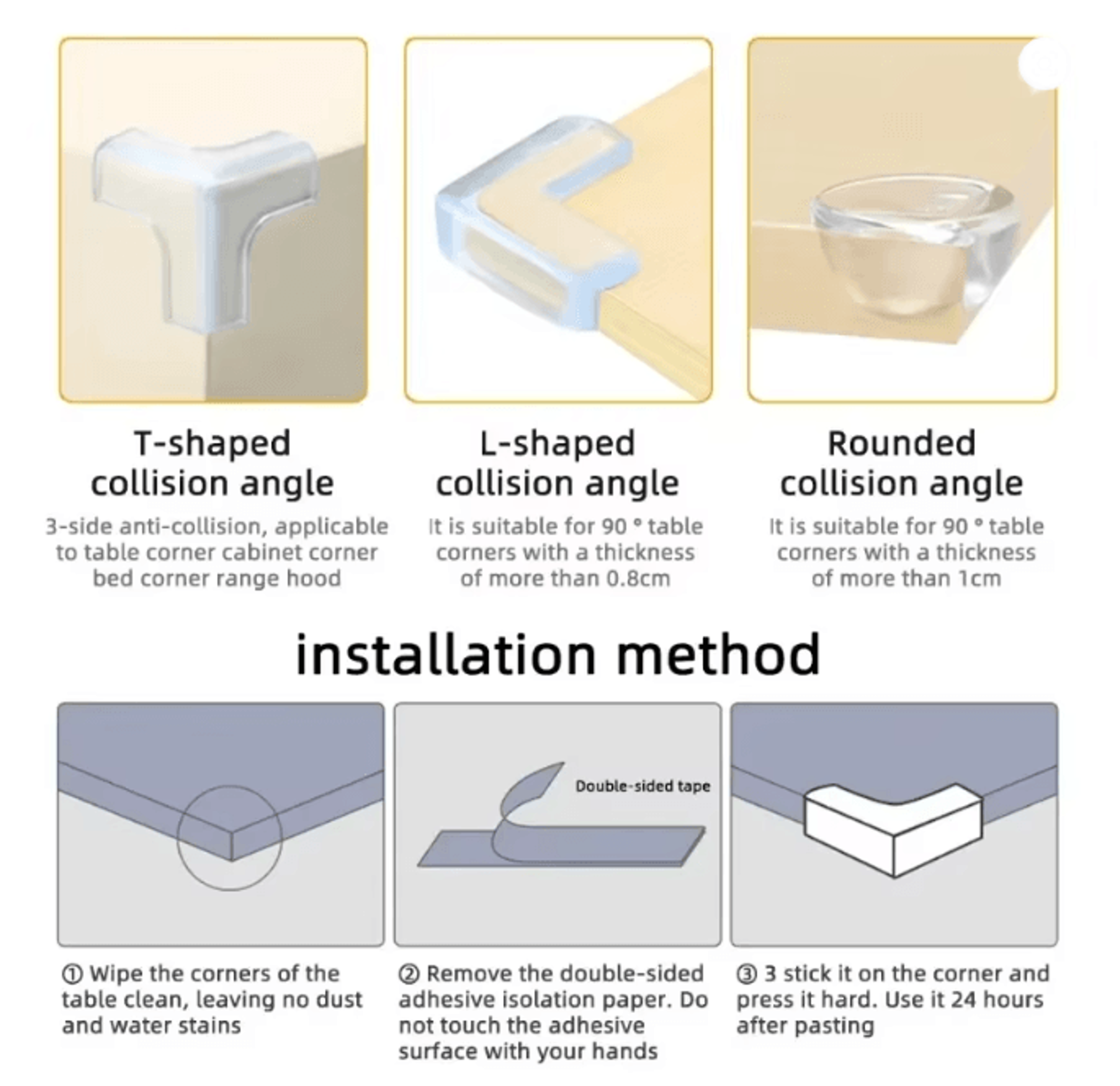 SafeEdge Baby Silicone Corner Protectors For Tables And Furniture 2