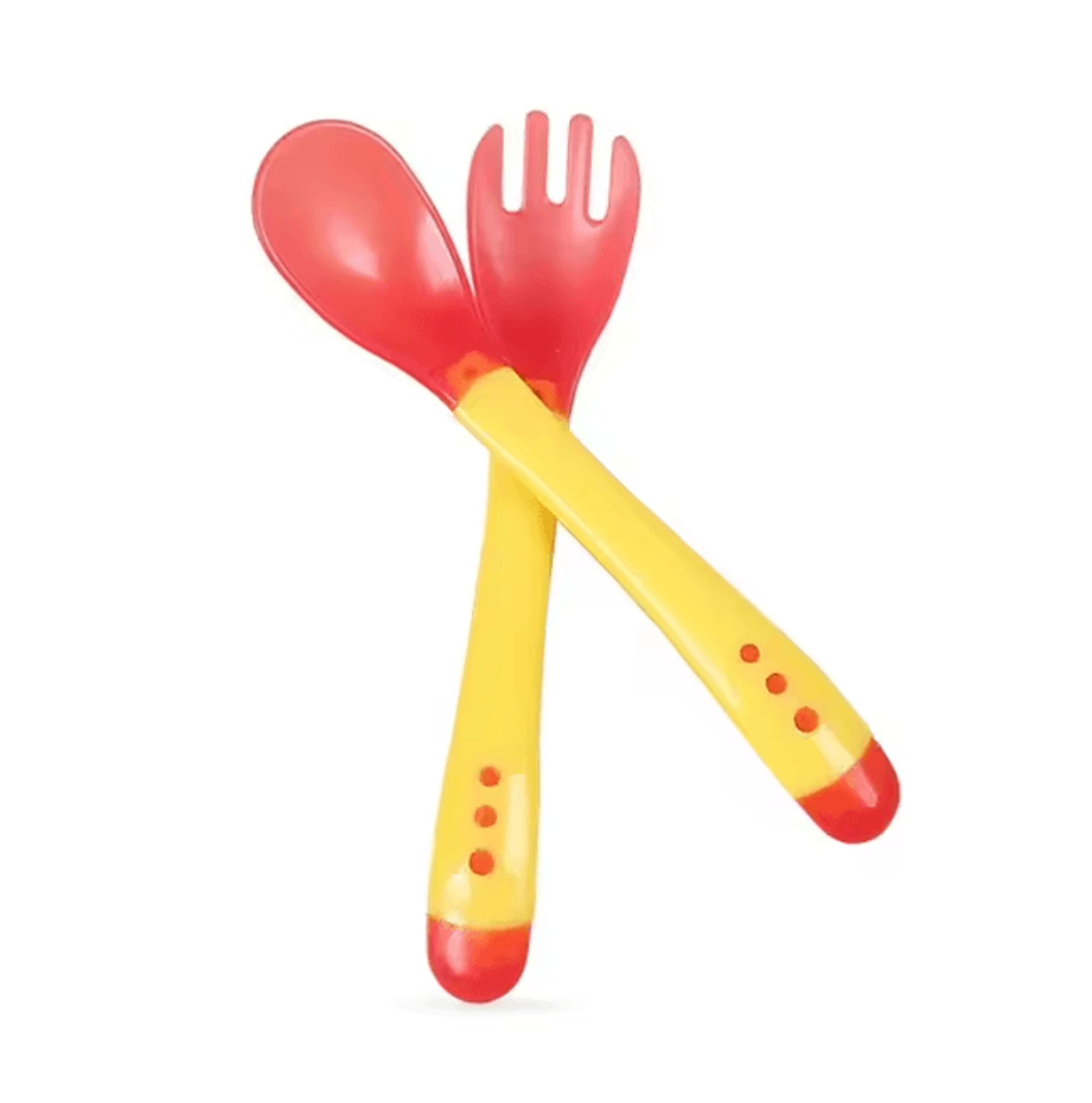 ThermoSafe Baby Temperature Sensing Spoon And Fork Set 4