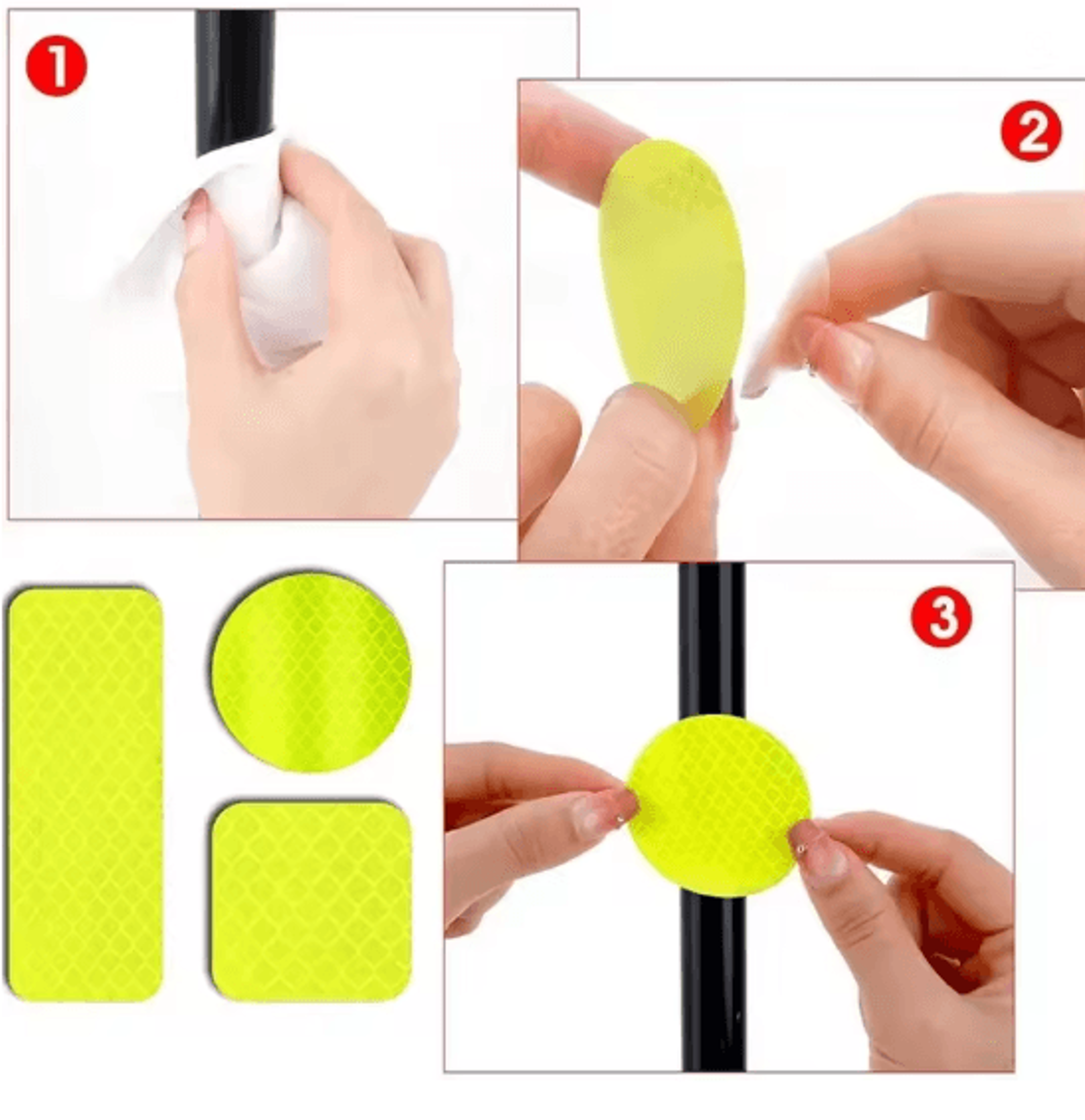 Reflective Stroller Safety Stickers 10PCS Baby Stroller Reflective Patches For Night Visibility 2