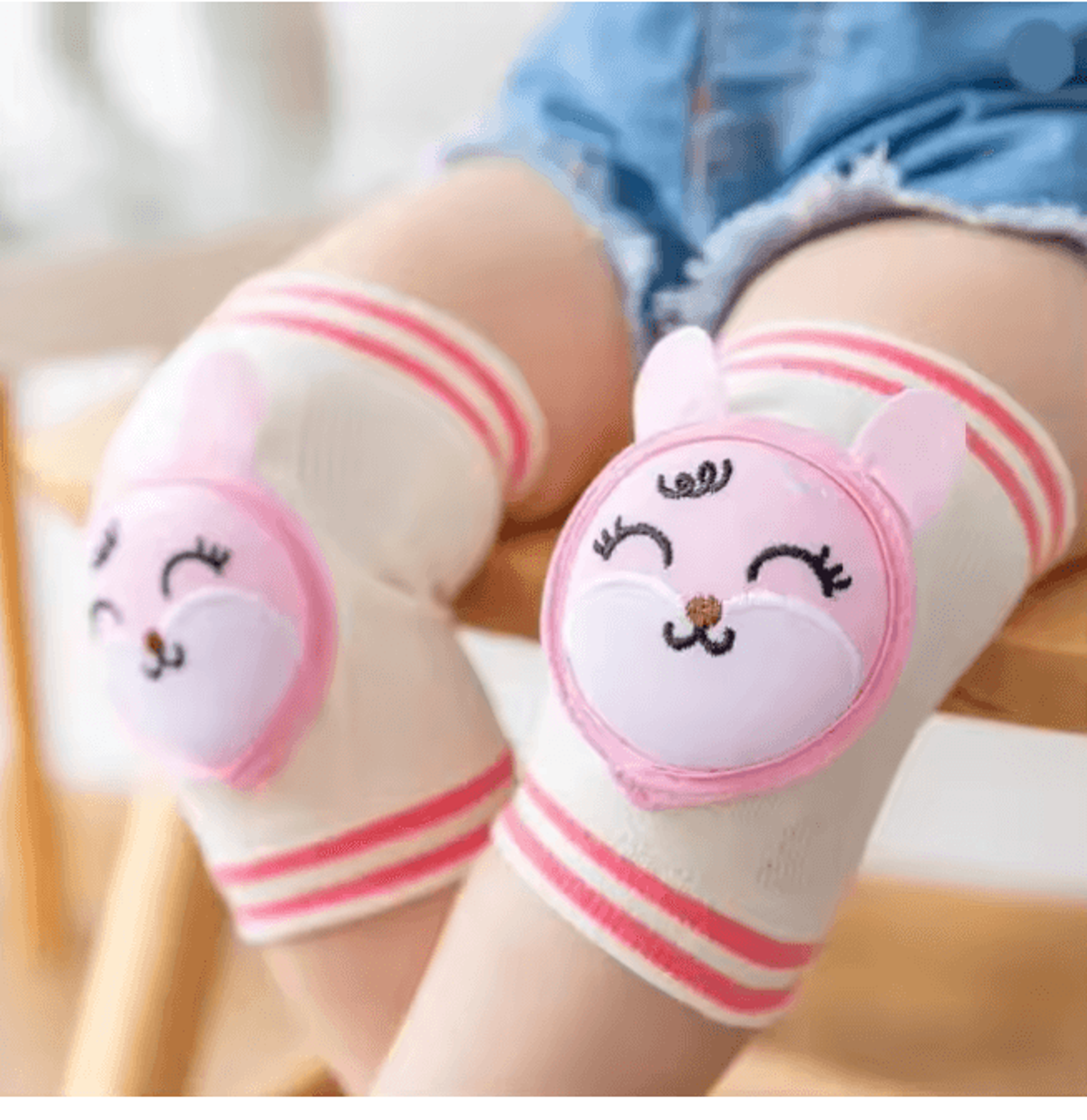 Baby Crawling Knee Pads And Elbow Pads Breathable Mesh Anti Slip Leg Guards 8