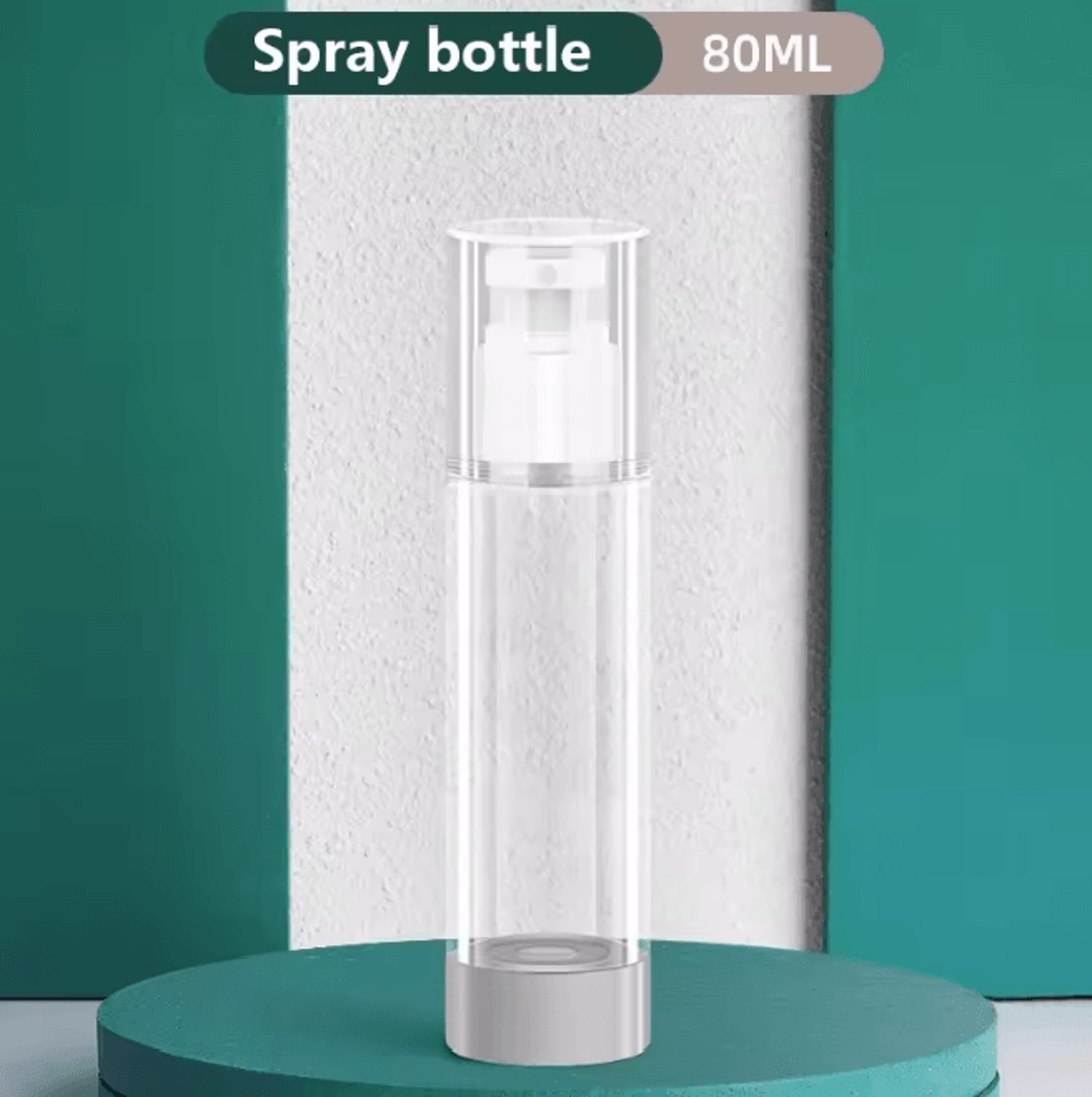 Clear Airless Pump Bottle Travel Size Cosmetic Cream Dispenser 6