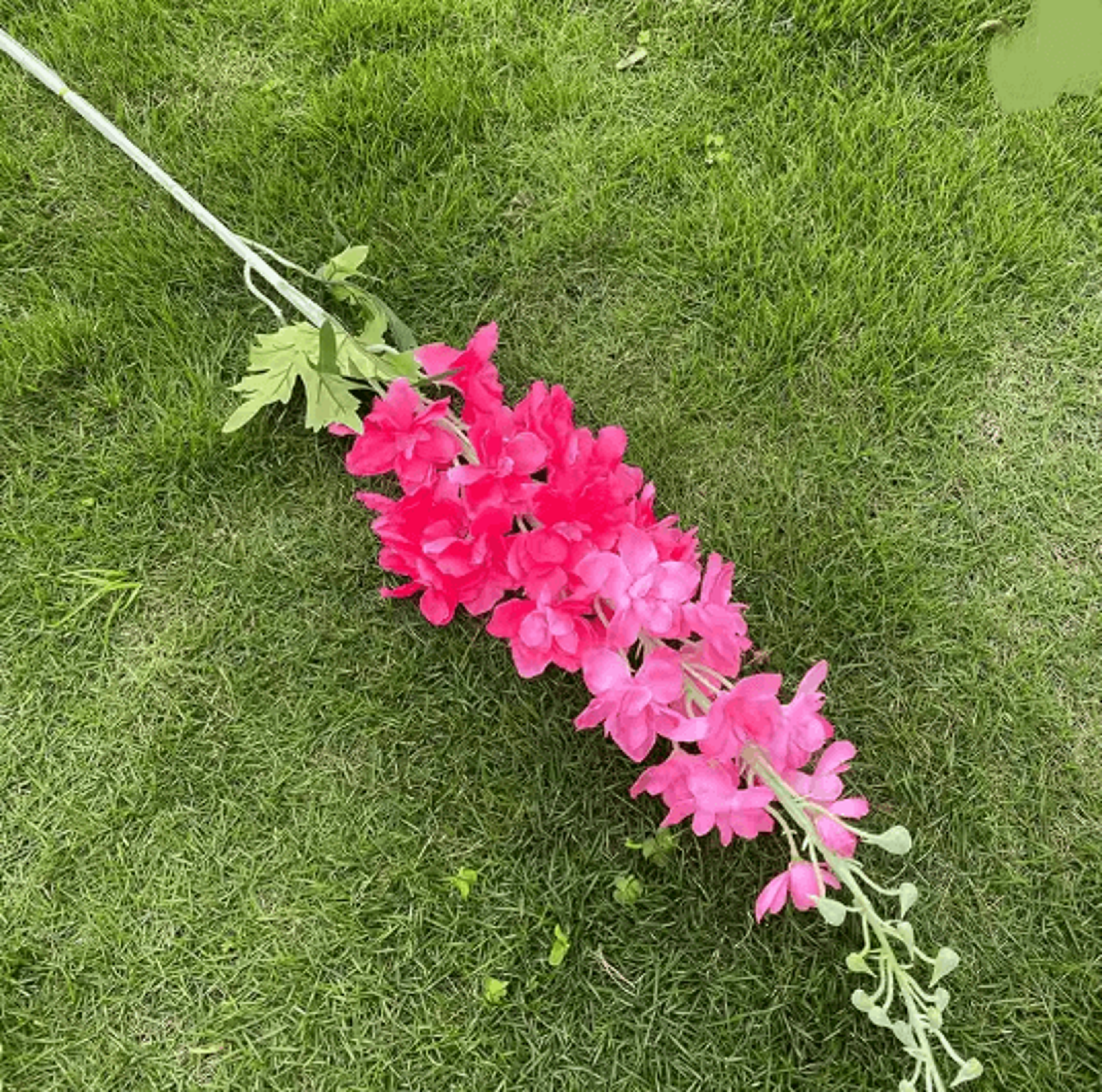 Hot Pink Artificial Rose And Hydrangea Wedding Floral Arrangement Set 10