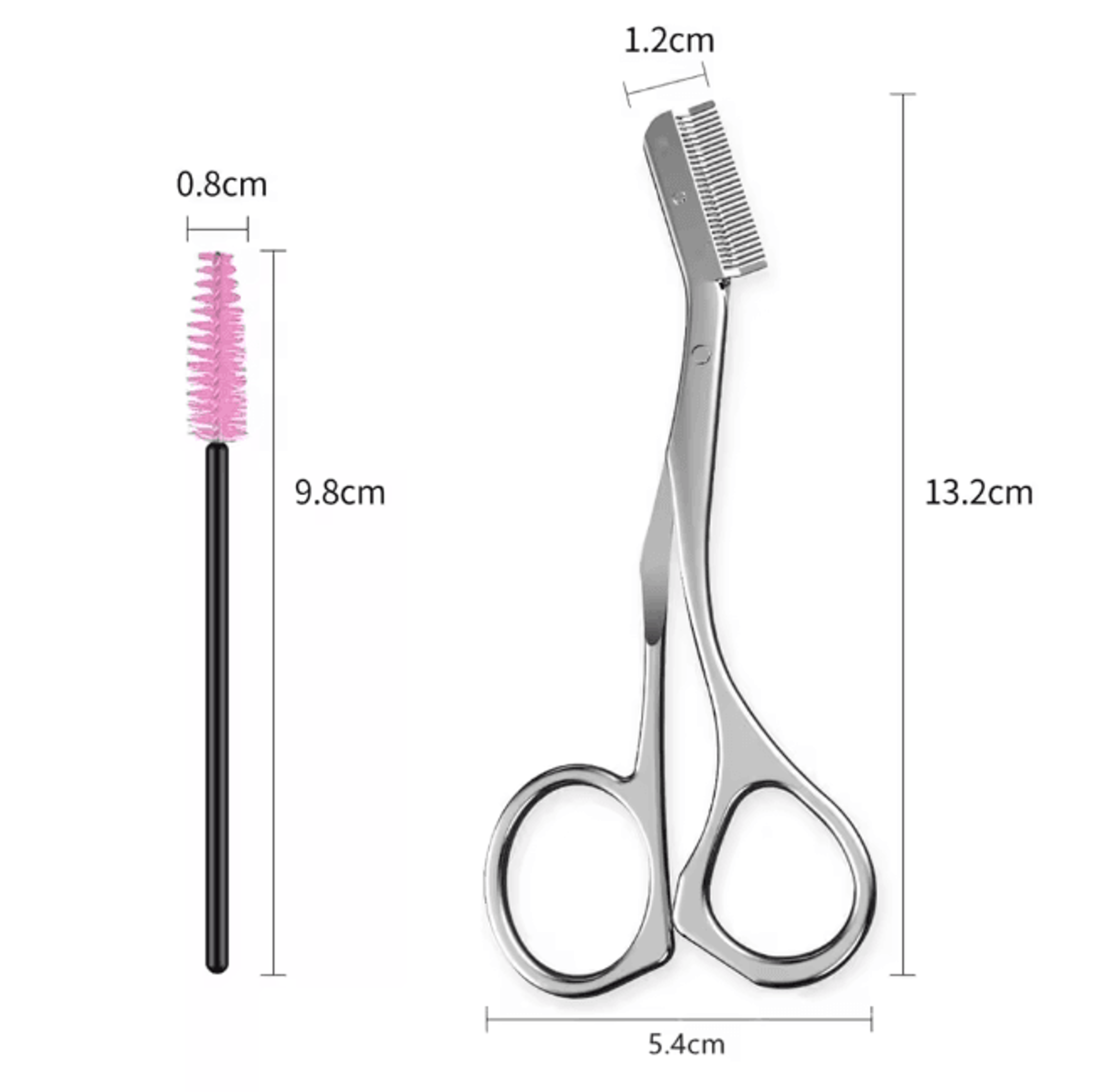 PrecisionPro Stainless Steel Eyebrow Scissors With Comb 3