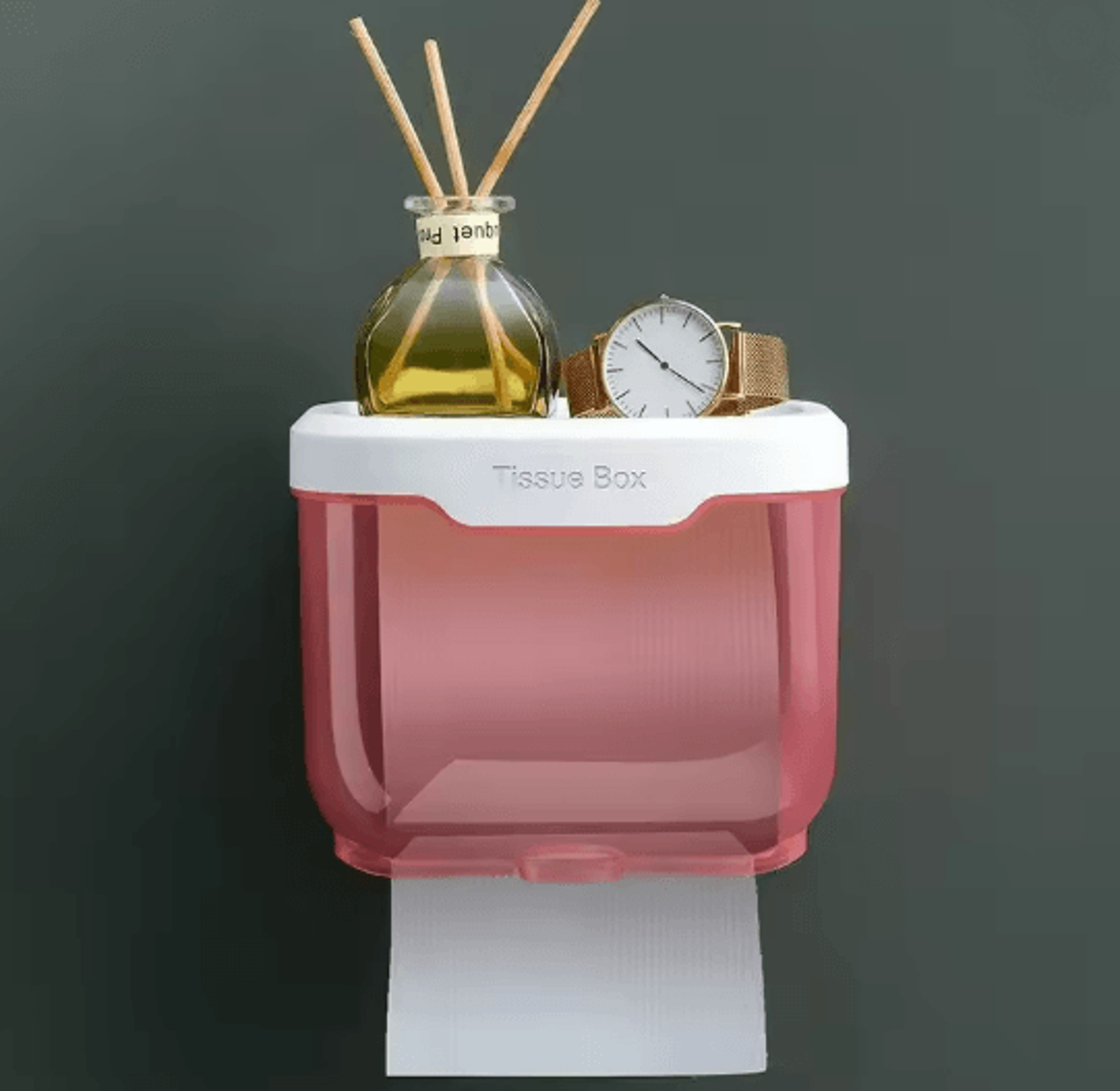Waterproof Wall Mounted Toilet Paper Holder Tissue Box 3