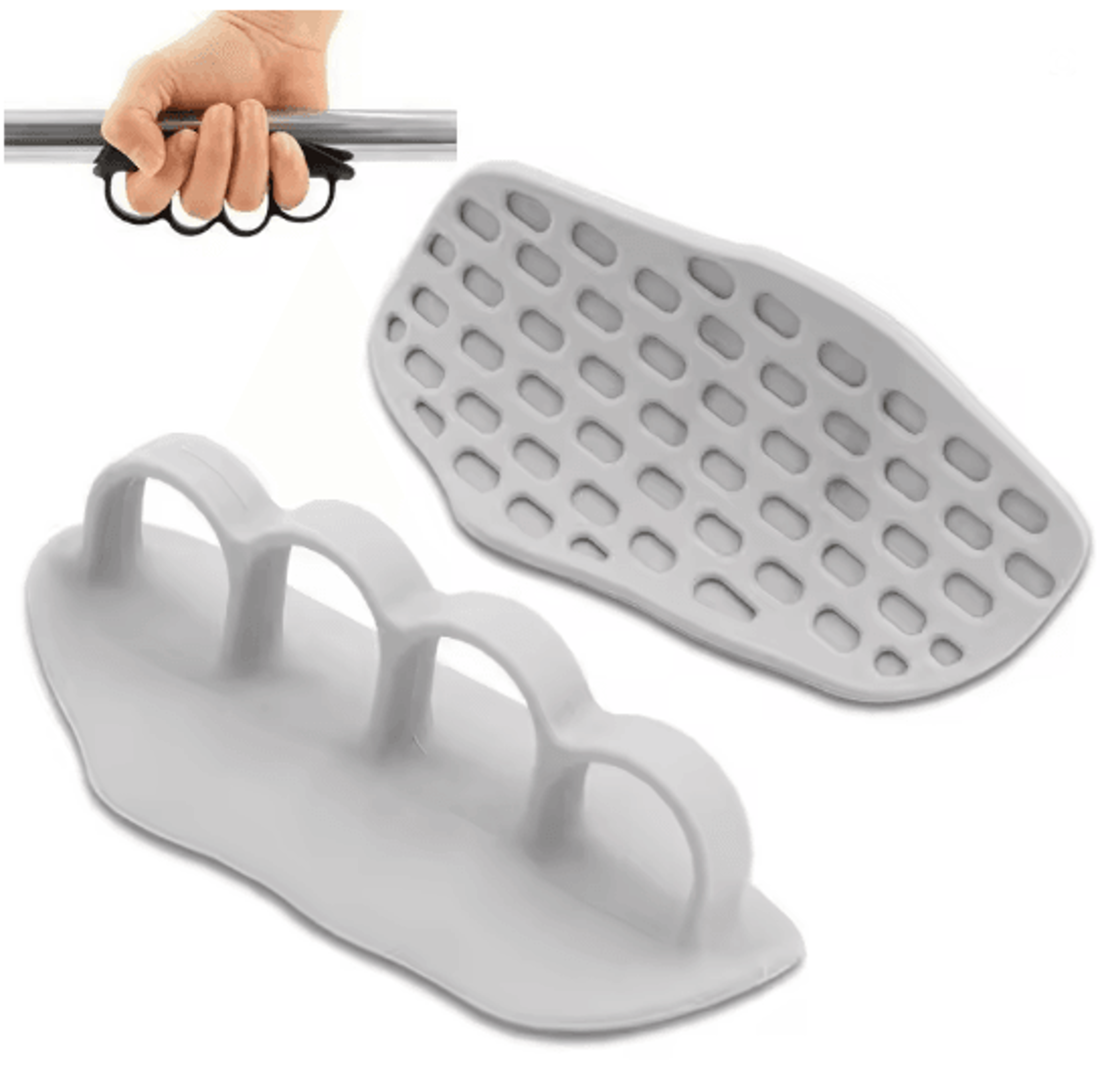 Silicone Weightlifting Grip Pads Anti Slip Palm Protection 8