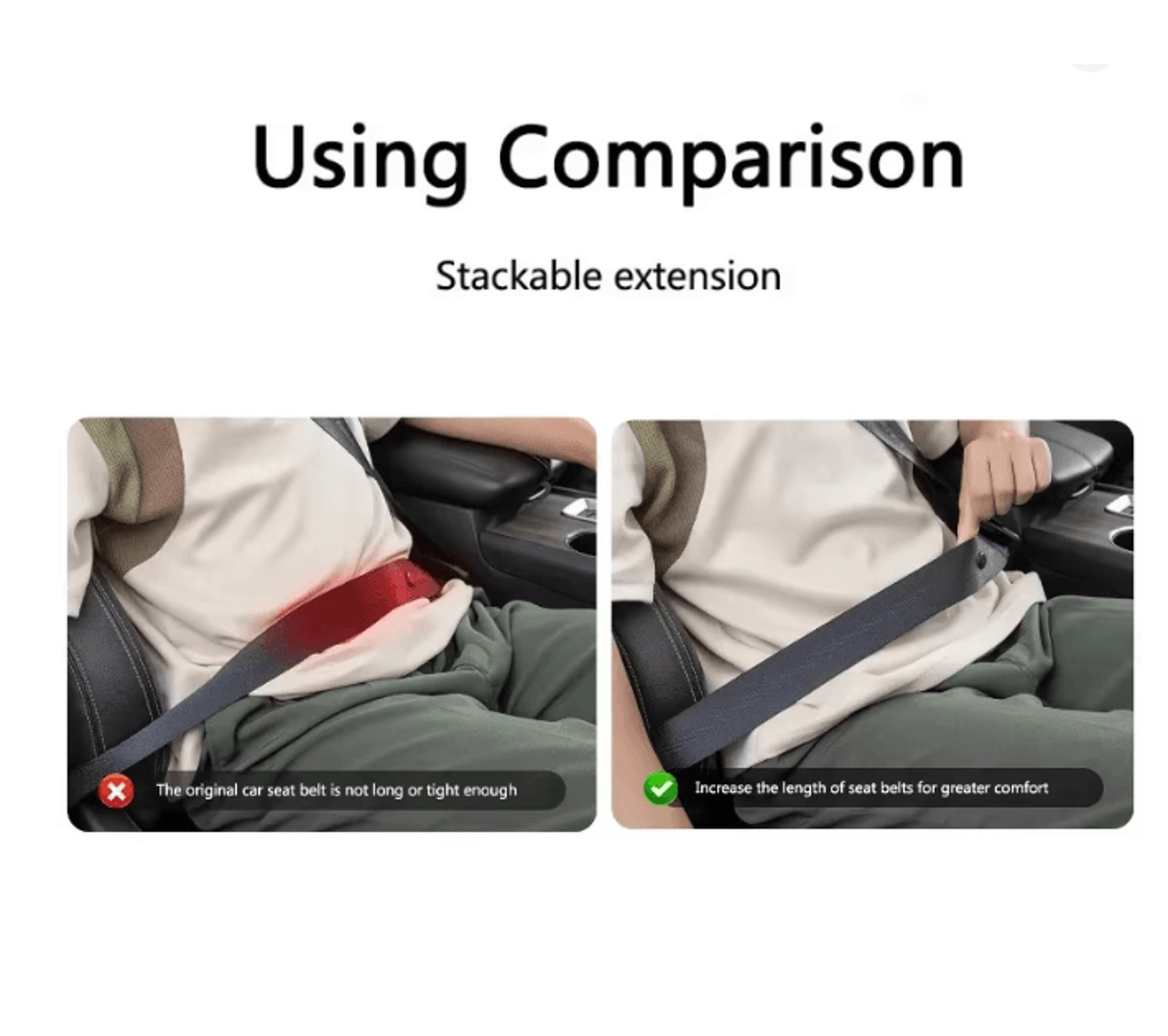Universal Car Seat Belt Extender Clip Alloy Seat Belt Extension Buckle For Safer Comfortable Drivin 1