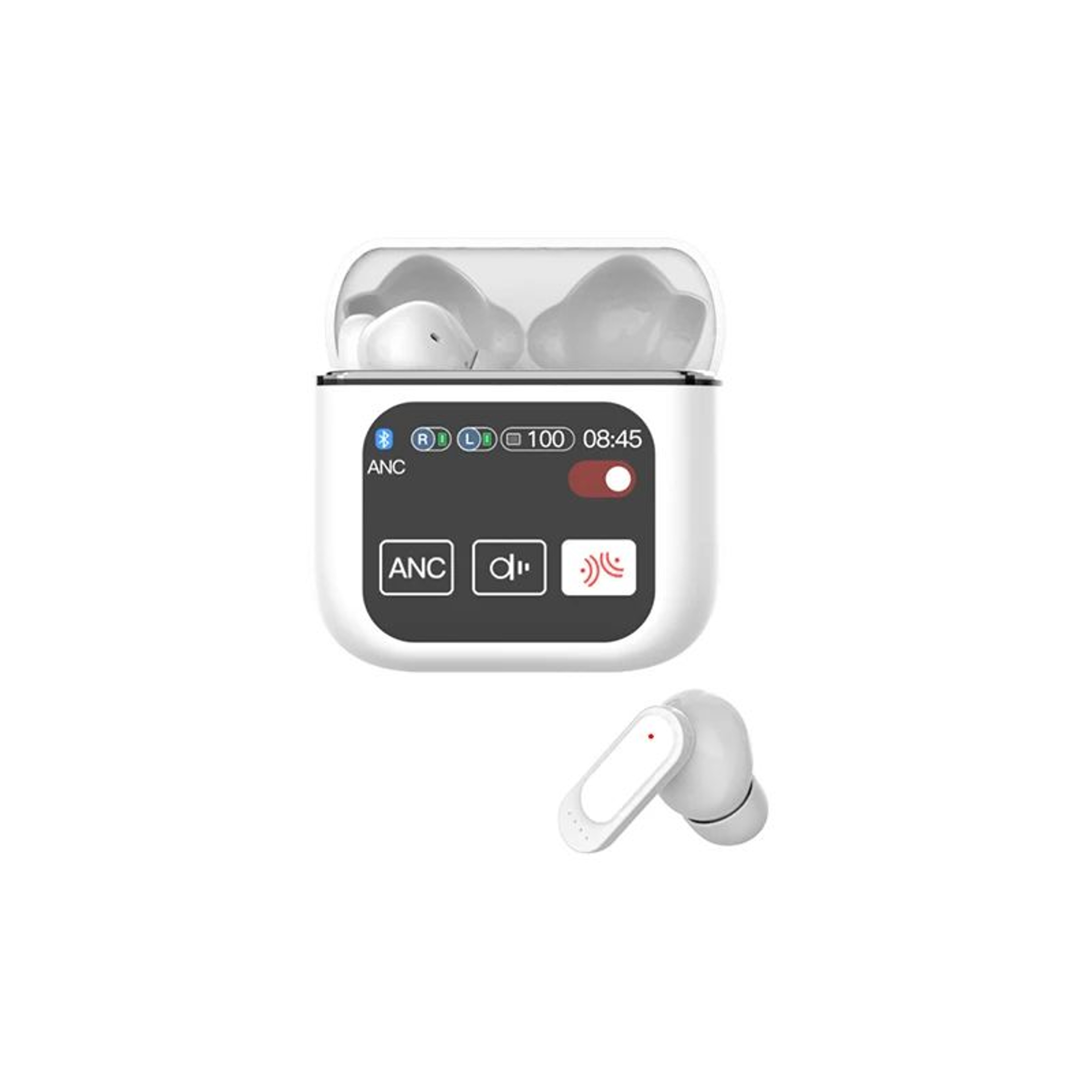 Smart Touch ANC Wireless Earbuds Bluetooth Noise Cancelling Headphones 9