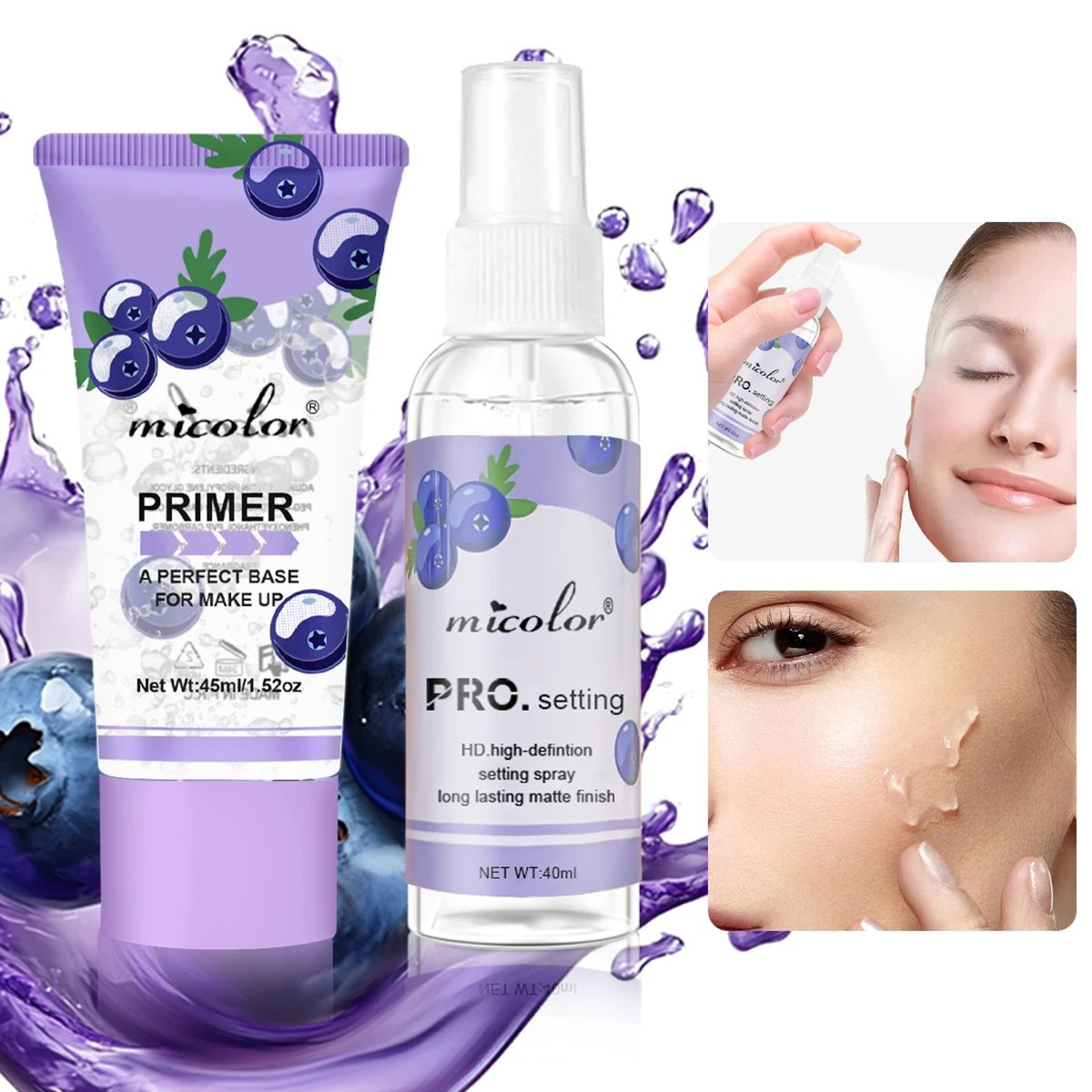 Makeup Primer And Setting Spray Set Long Lasting Makeup Base Duo 5