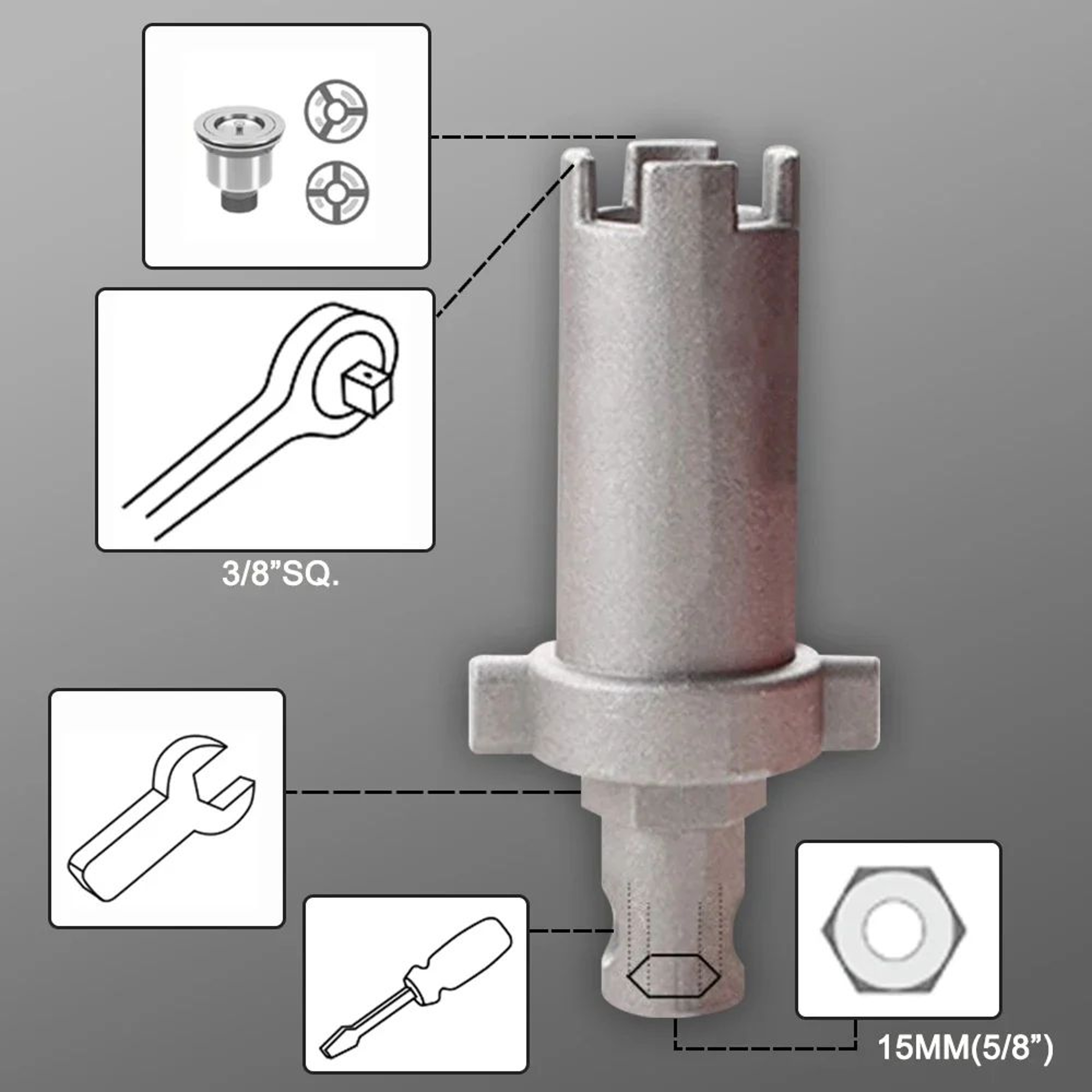 14 In 1 Faucet Sink Wrench Plumbing Installer Tool For Kitchen And Bathroom 2