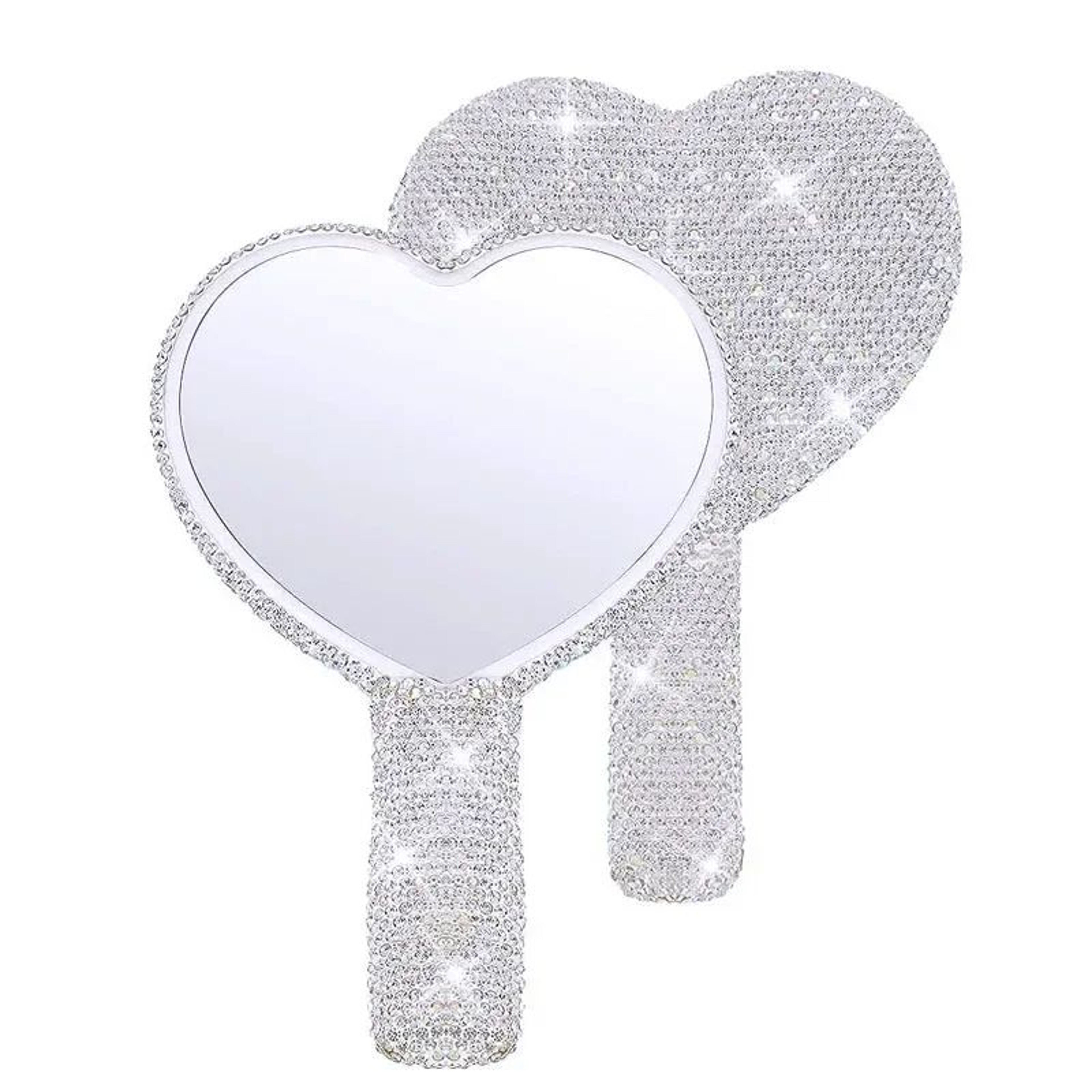 Diamond Handle Handheld Makeup Mirror Luxury Beauty Vanity Mirror For Salon And Travel 7