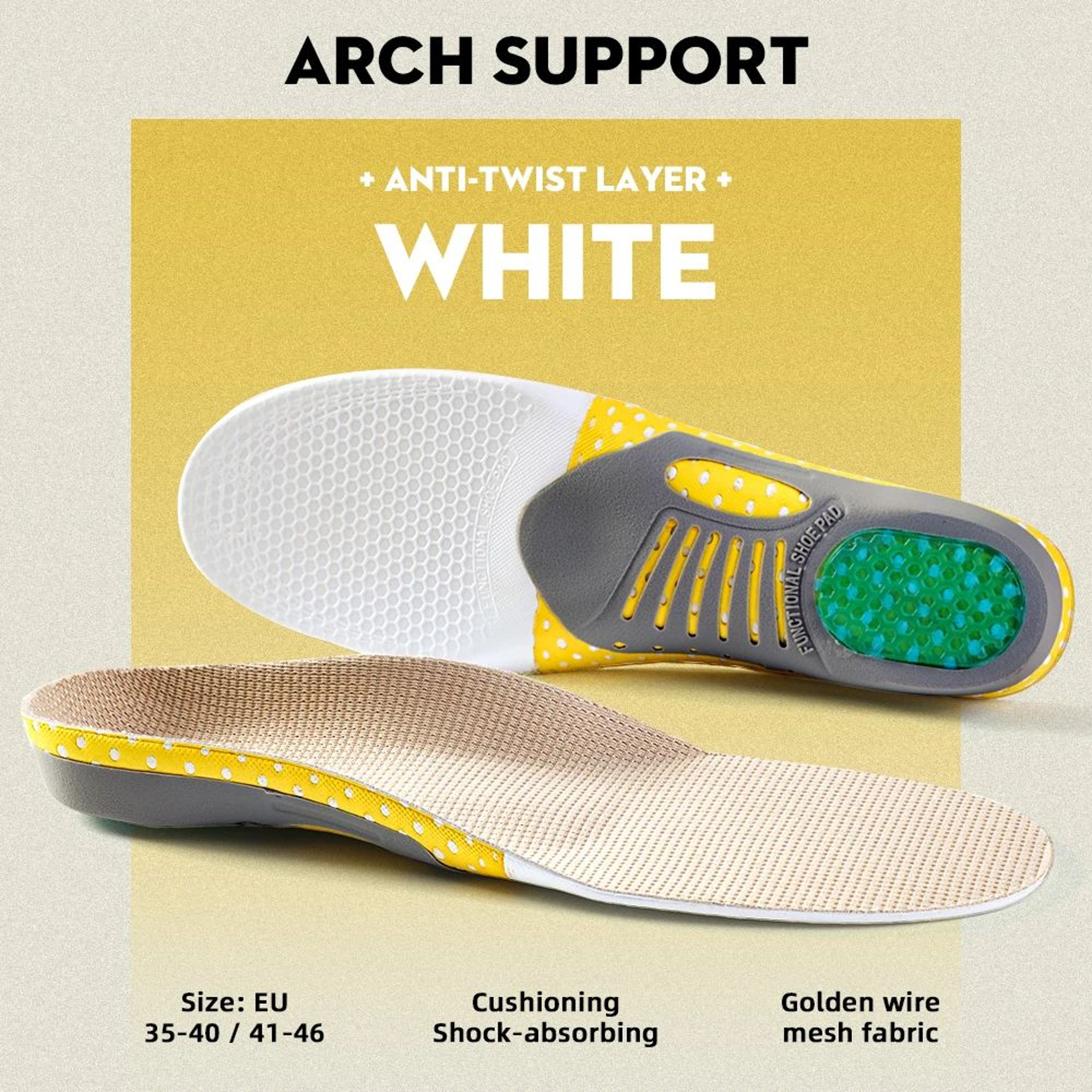 Gel Orthotic Arch Support Insoles Shock Absorbing Silicone Shoe Inserts For Sports And Daily Comfor 6