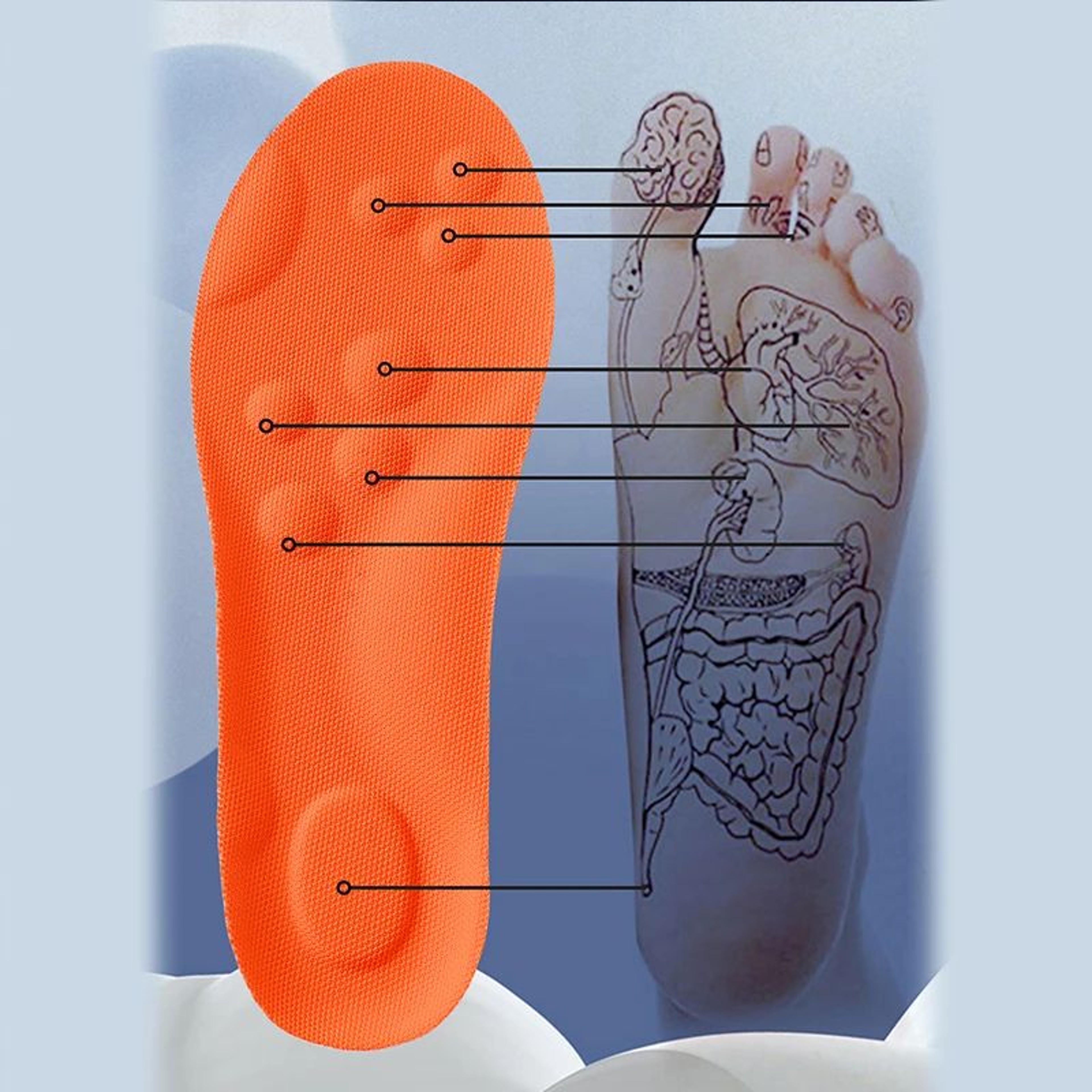 Latex Arch Support Sport Insoles Breathable Shock Absorbing Shoe Inserts 3