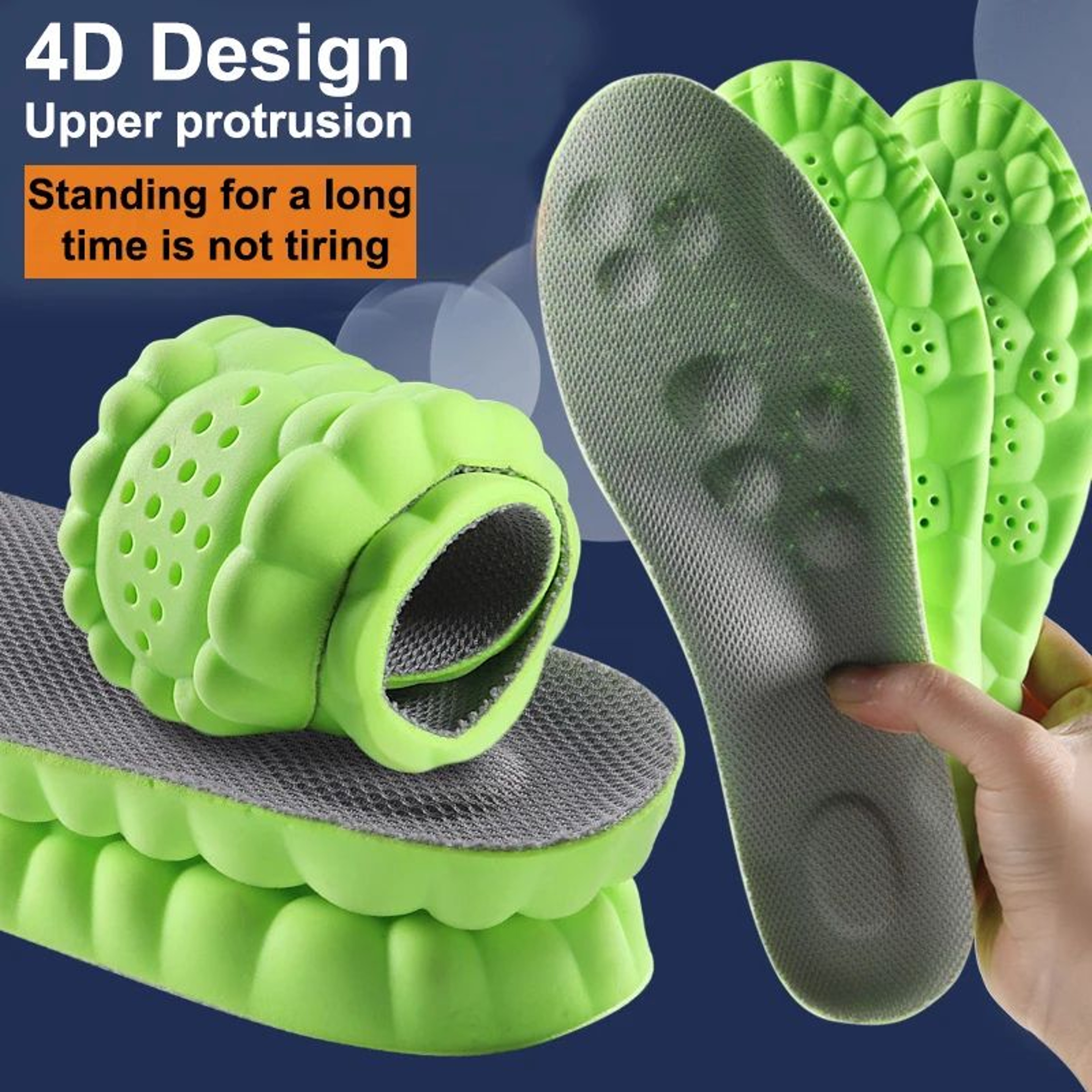 Latex Arch Support Sport Insoles Breathable Shock Absorbing Shoe Inserts 7