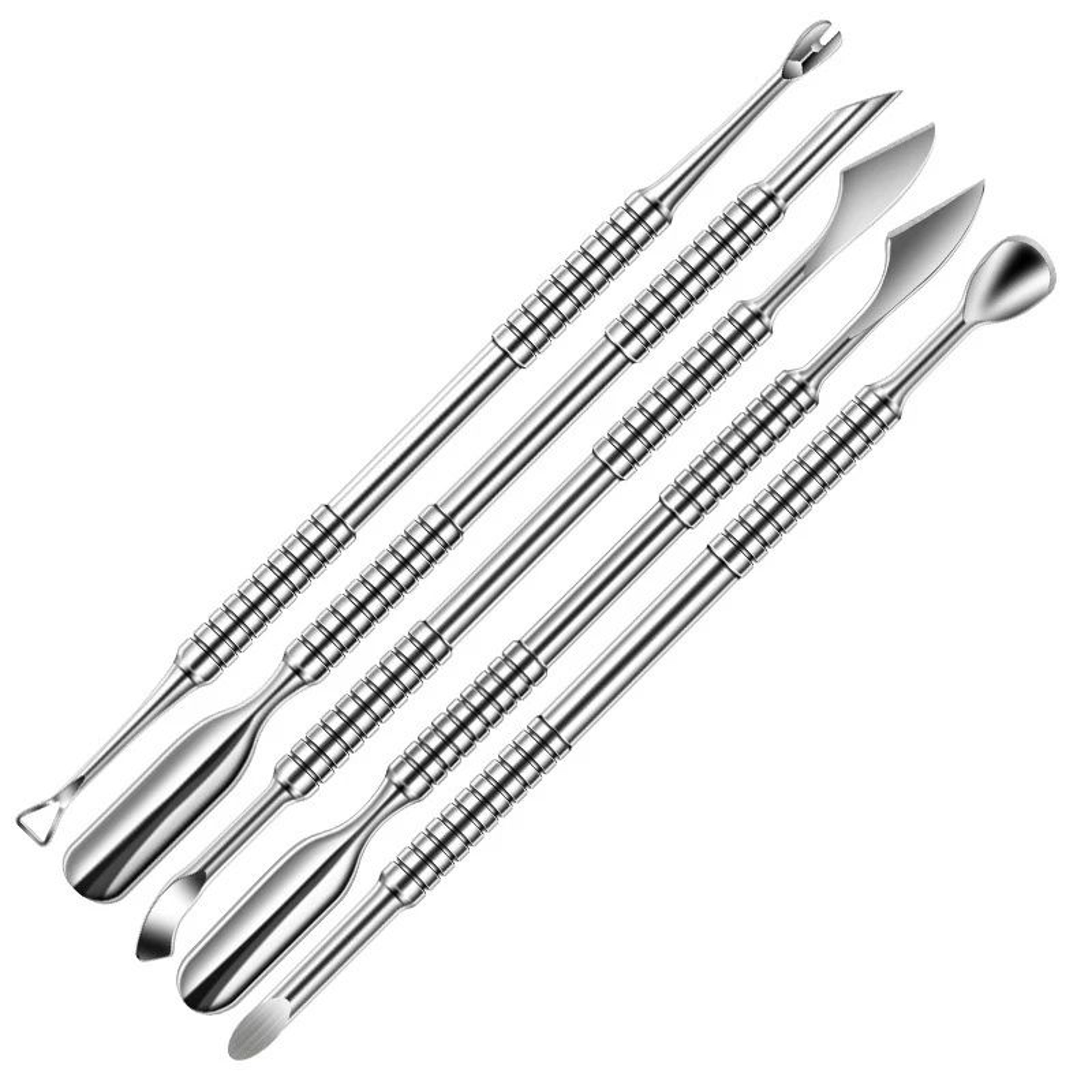 Stainless Steel Cuticle Pusher Double End Manicure Nail Tool 4