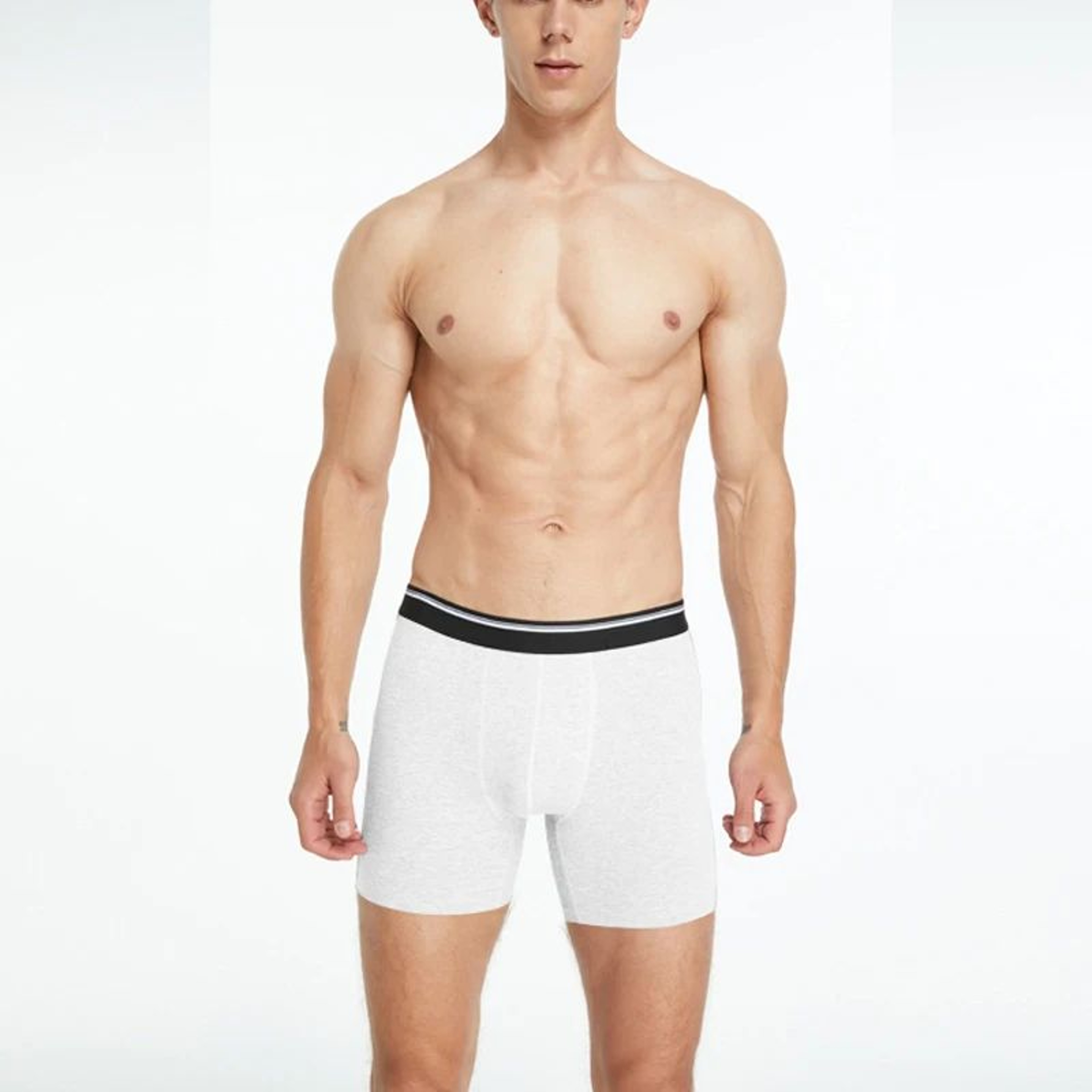 Mens Cotton Boxer Shorts Breathable Mid Length Comfortable Underwear 10