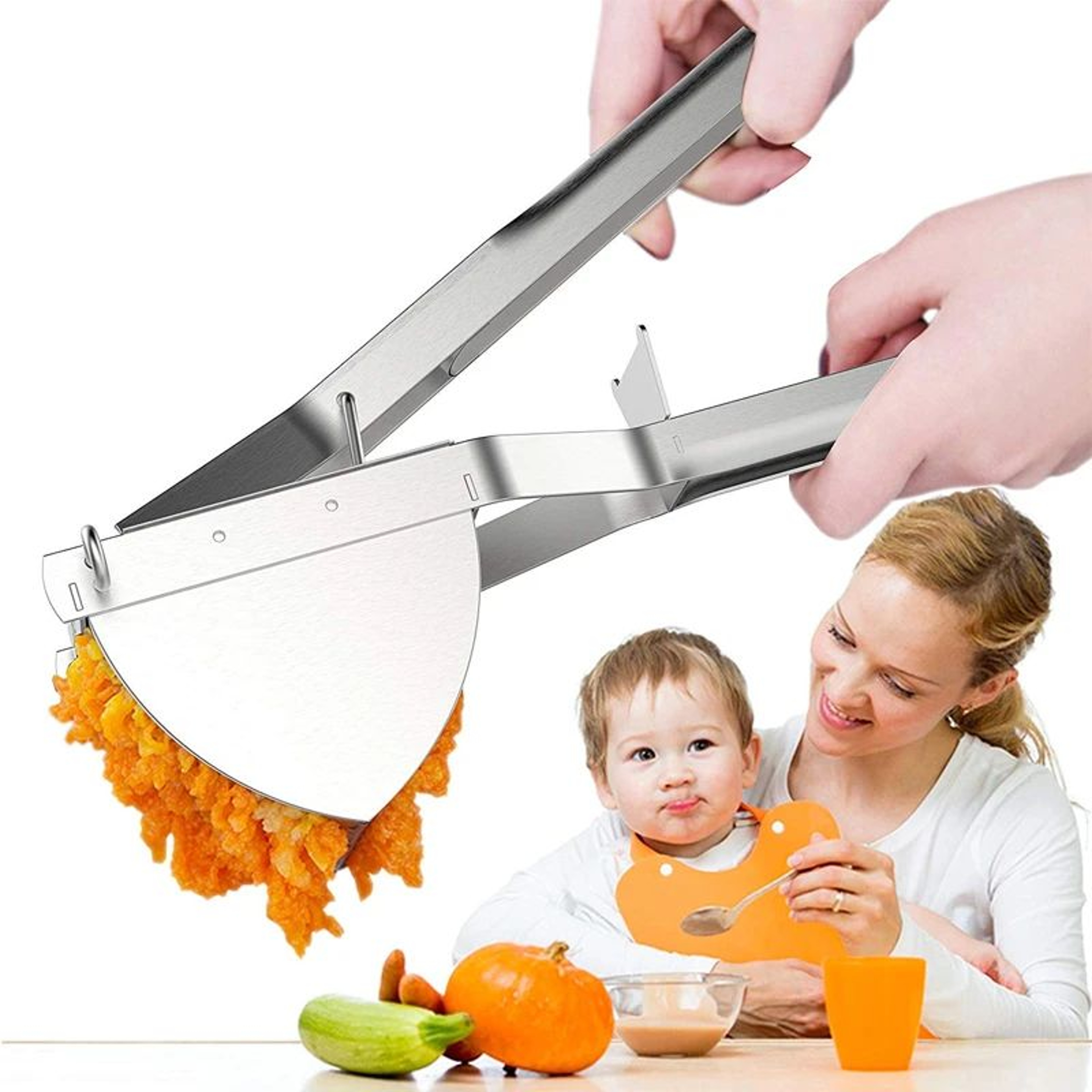 Heavy Duty Stainless Steel Potato Ricer For Smooth Mash And Baby Food Prep 1