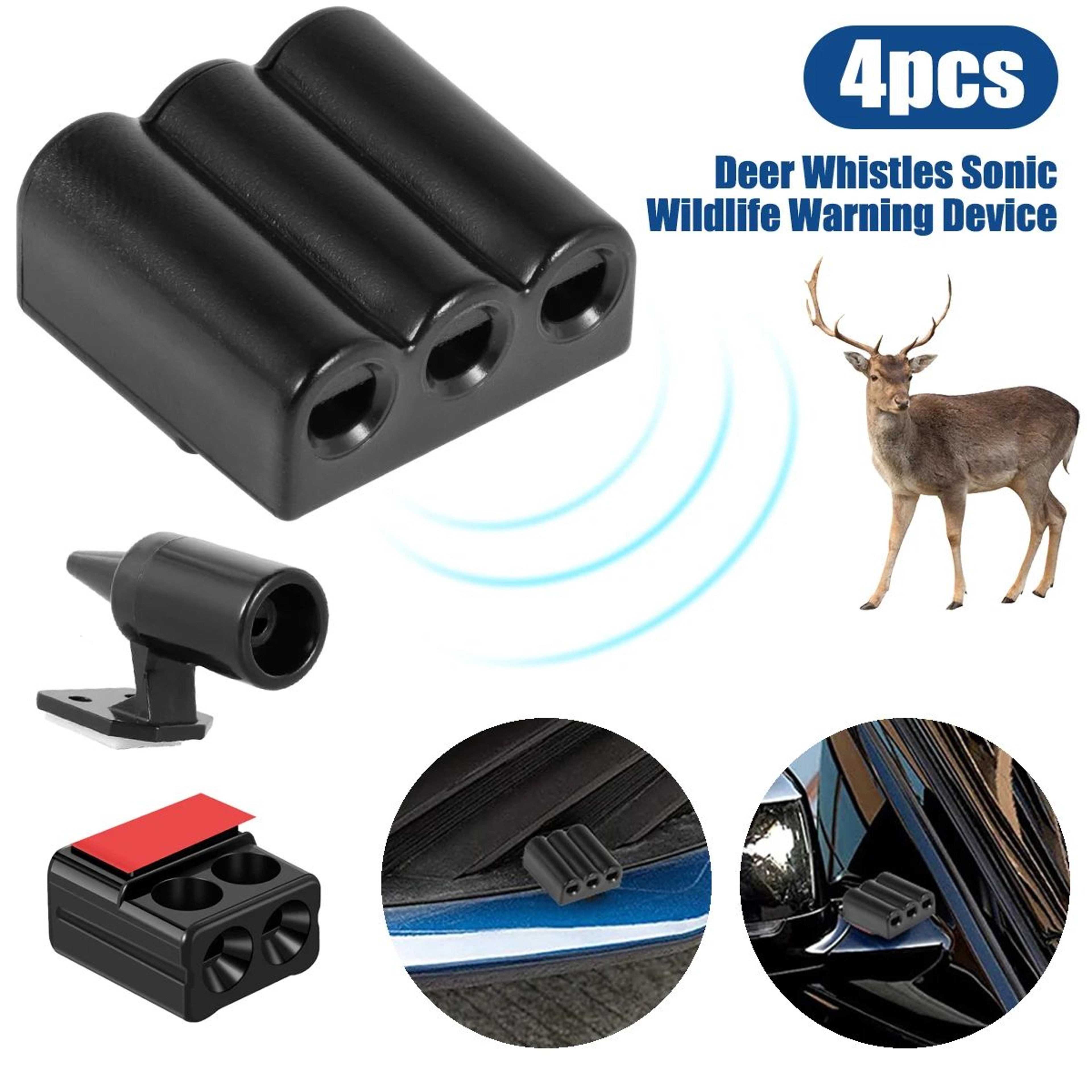 Ultrasonic Deer Warning Whistle For Car Animal Repellent Safety Kit 0
