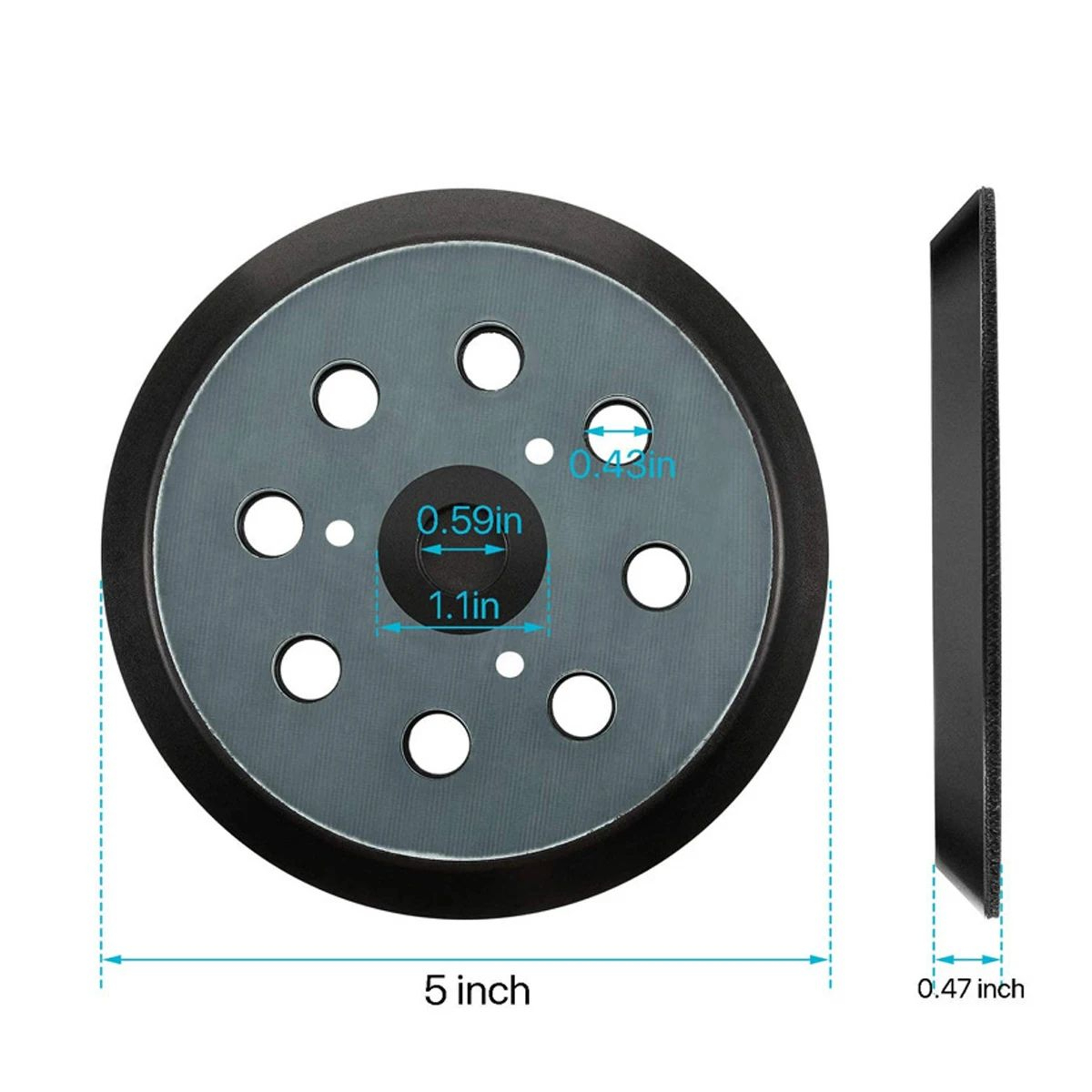 5 Inch Hook And Loop Sanding Backing Pad For Grinder And Polishing Tools 6