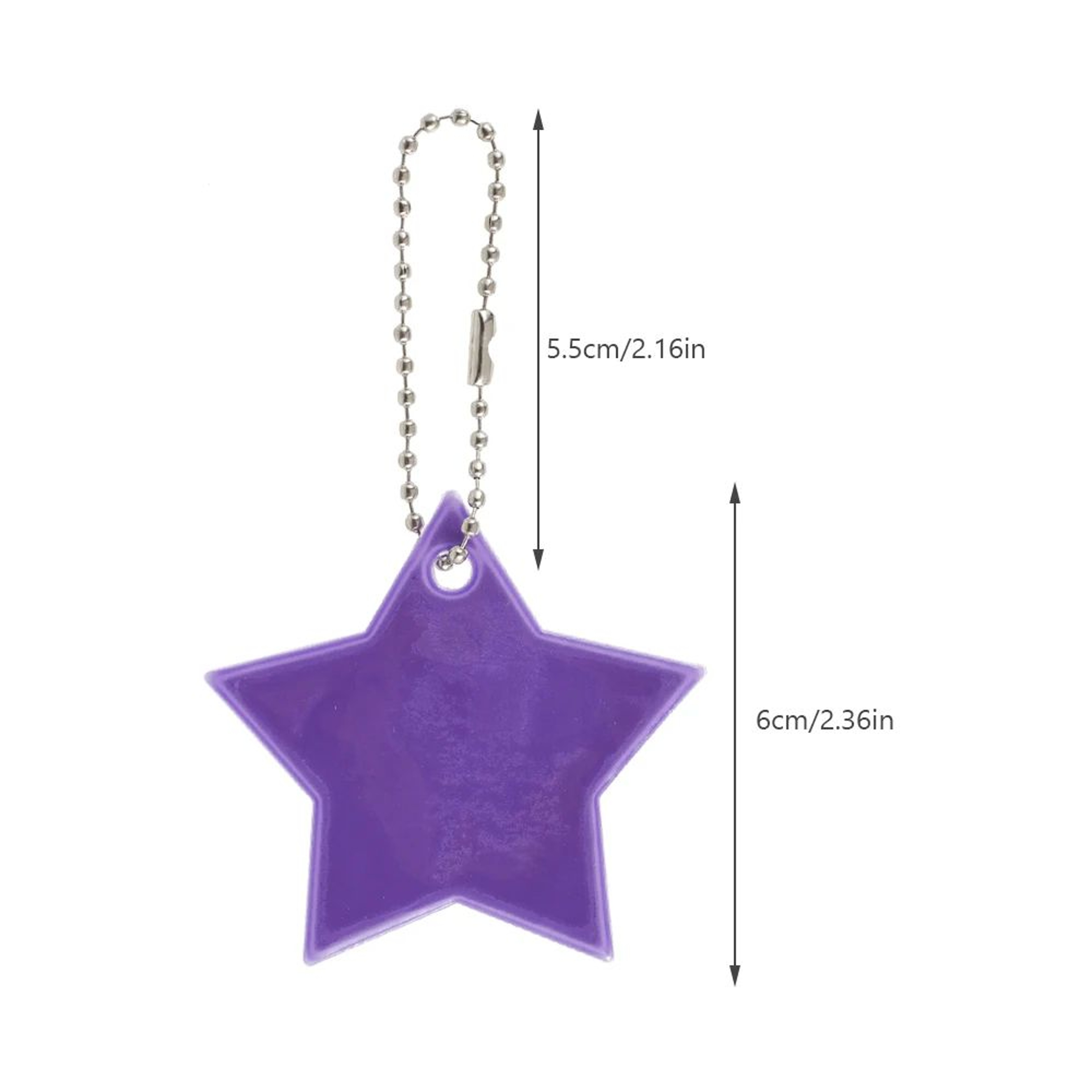 BrightSafe Reflective Star Keychain Set For Kids Bags And Strollers 5