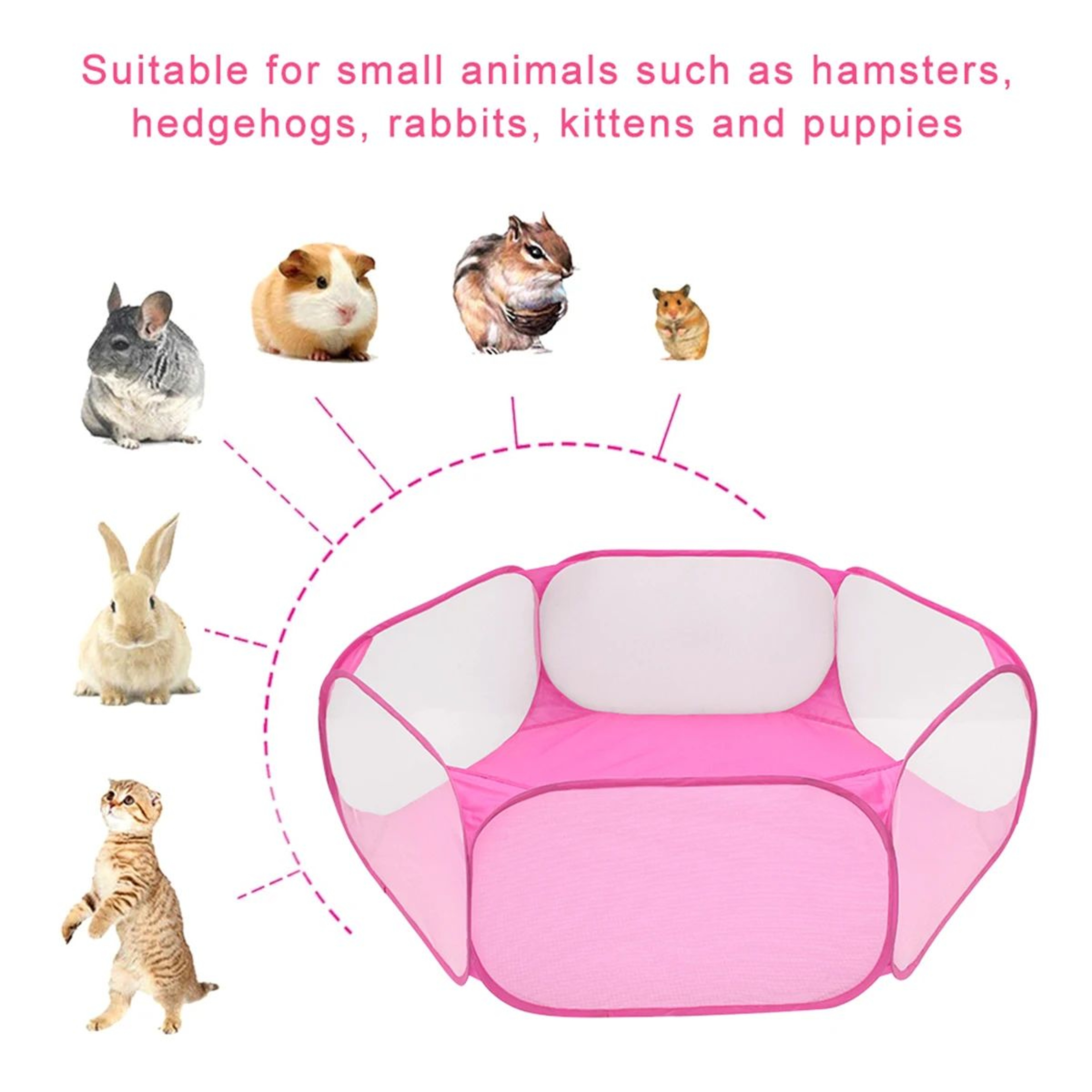 SafePlay Portable Pet Playpen Tent For Small Animals Indoor And Outdoor 1