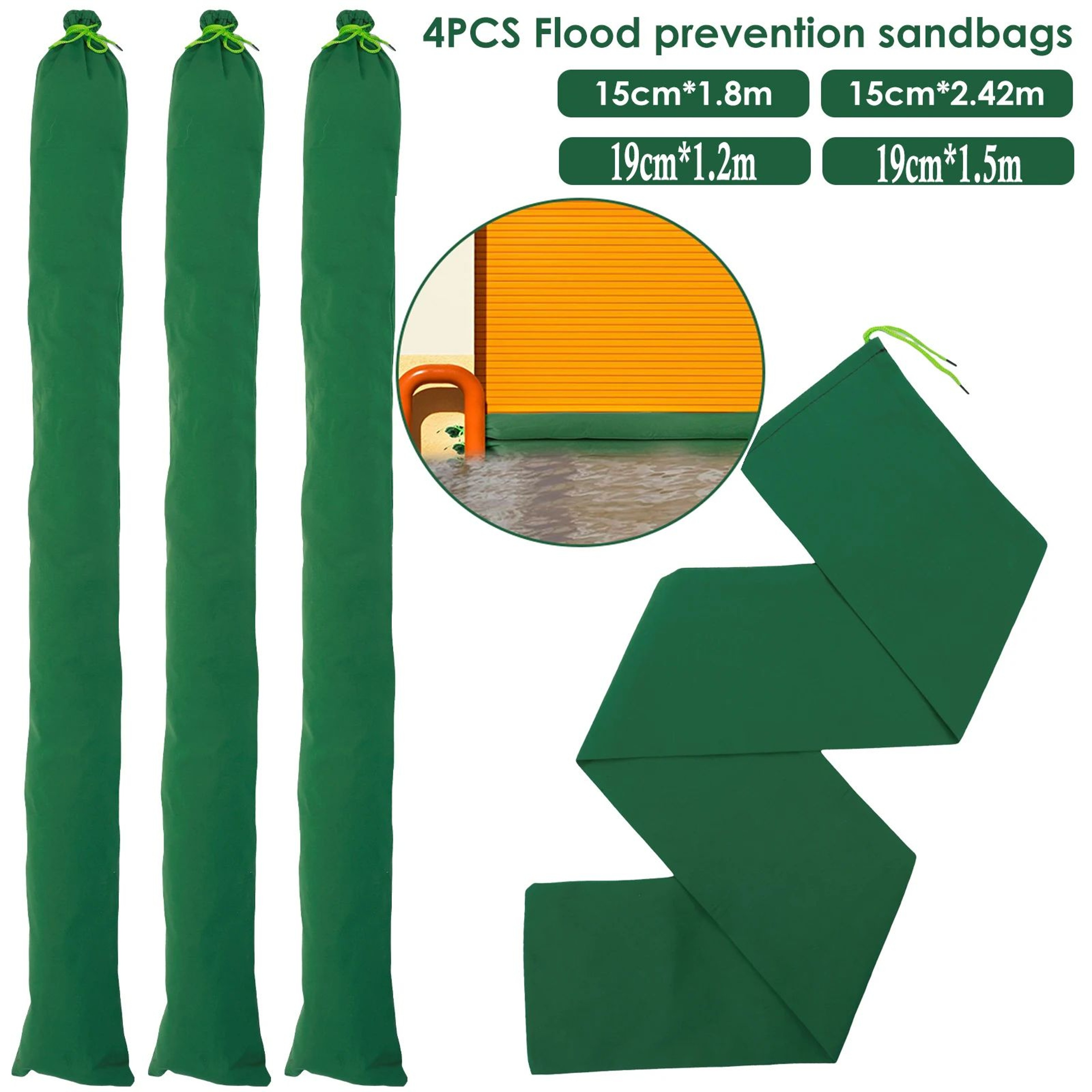 Heavy Duty Flood Protection Sandbags Reusable Canvas Water Barrier Bags 0