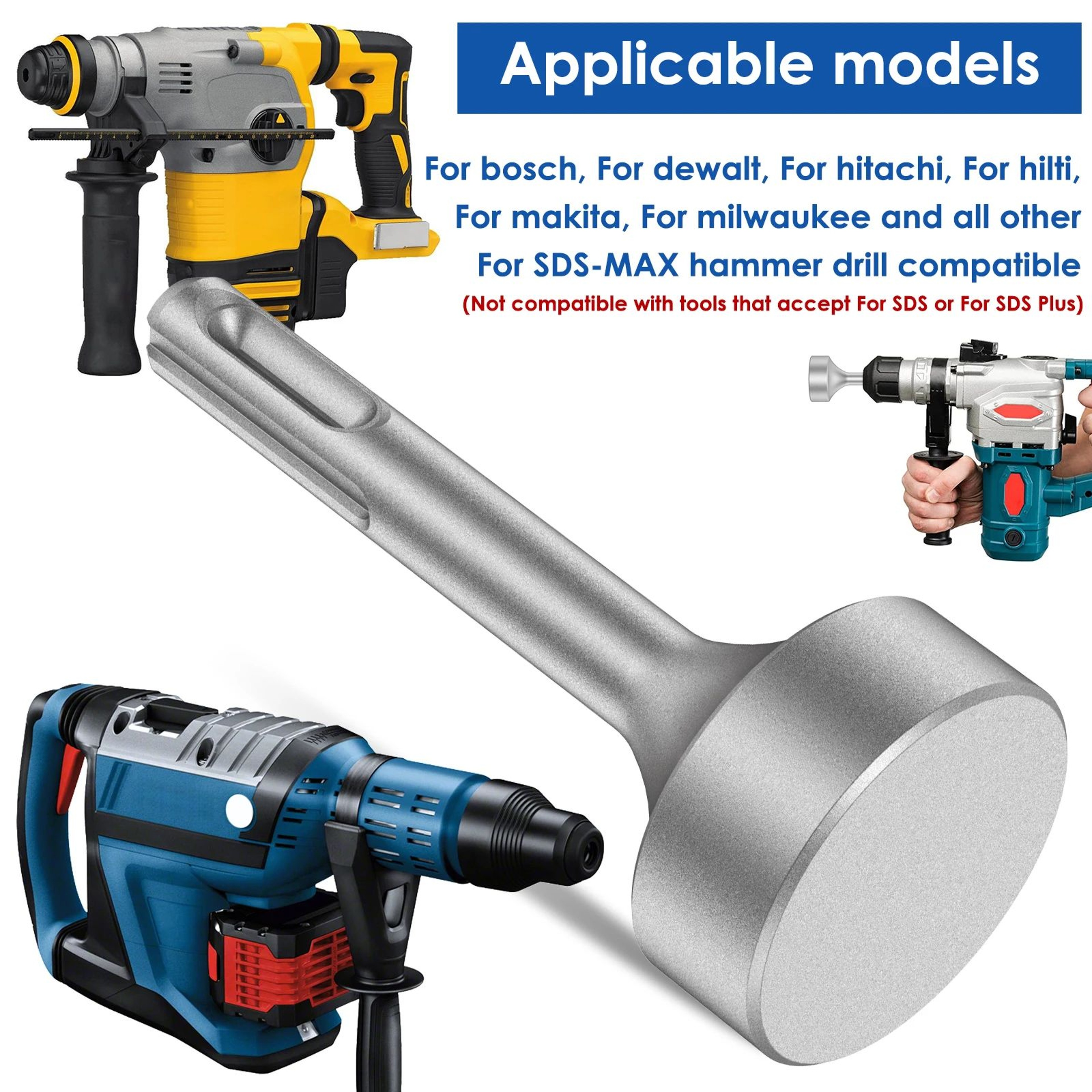 Heavy Duty Ground Rod Driver Drill Bit Carbon Steel Grounding Rod Installation Tool 1