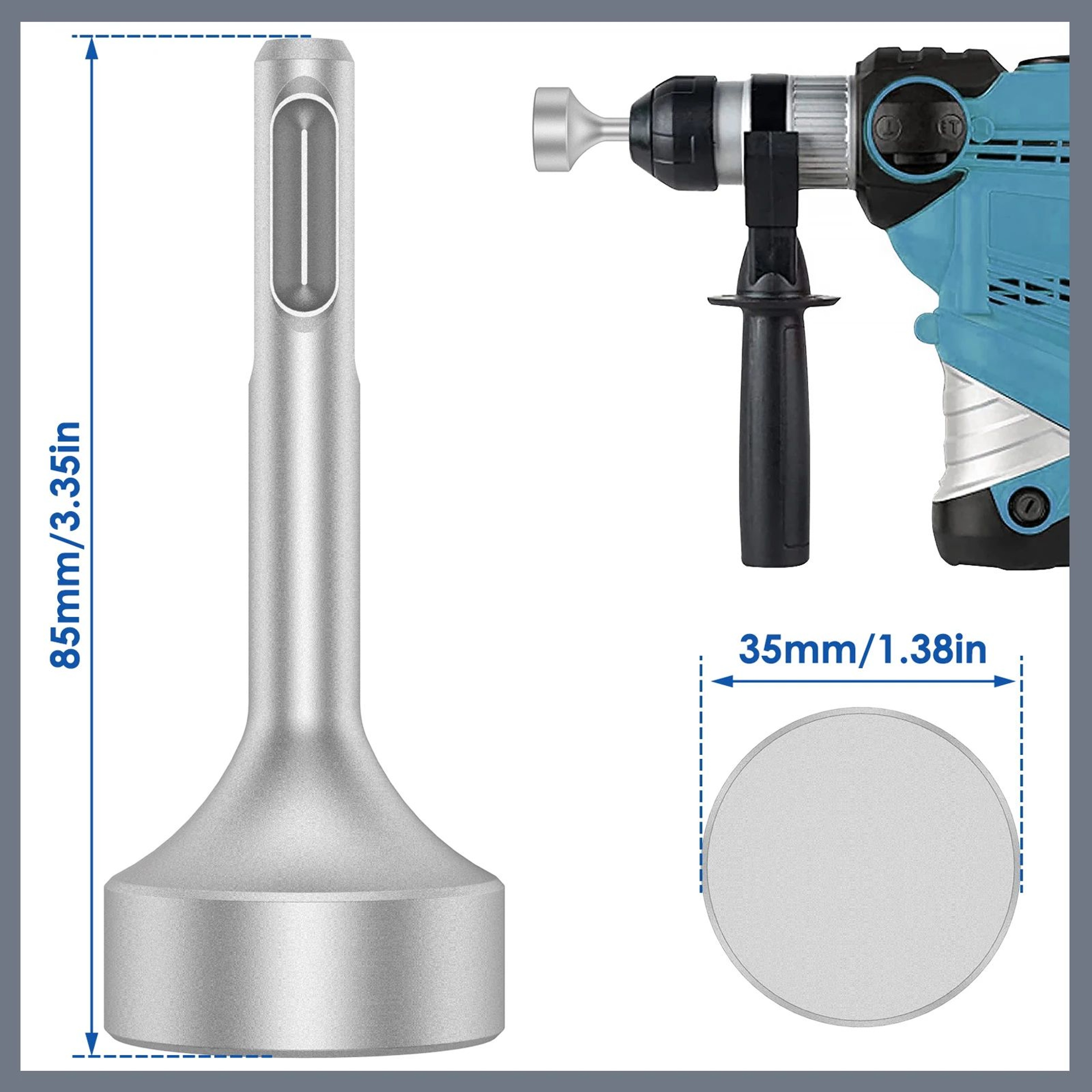 Heavy Duty Ground Rod Driver Drill Bit Carbon Steel Grounding Rod Installation Tool 6