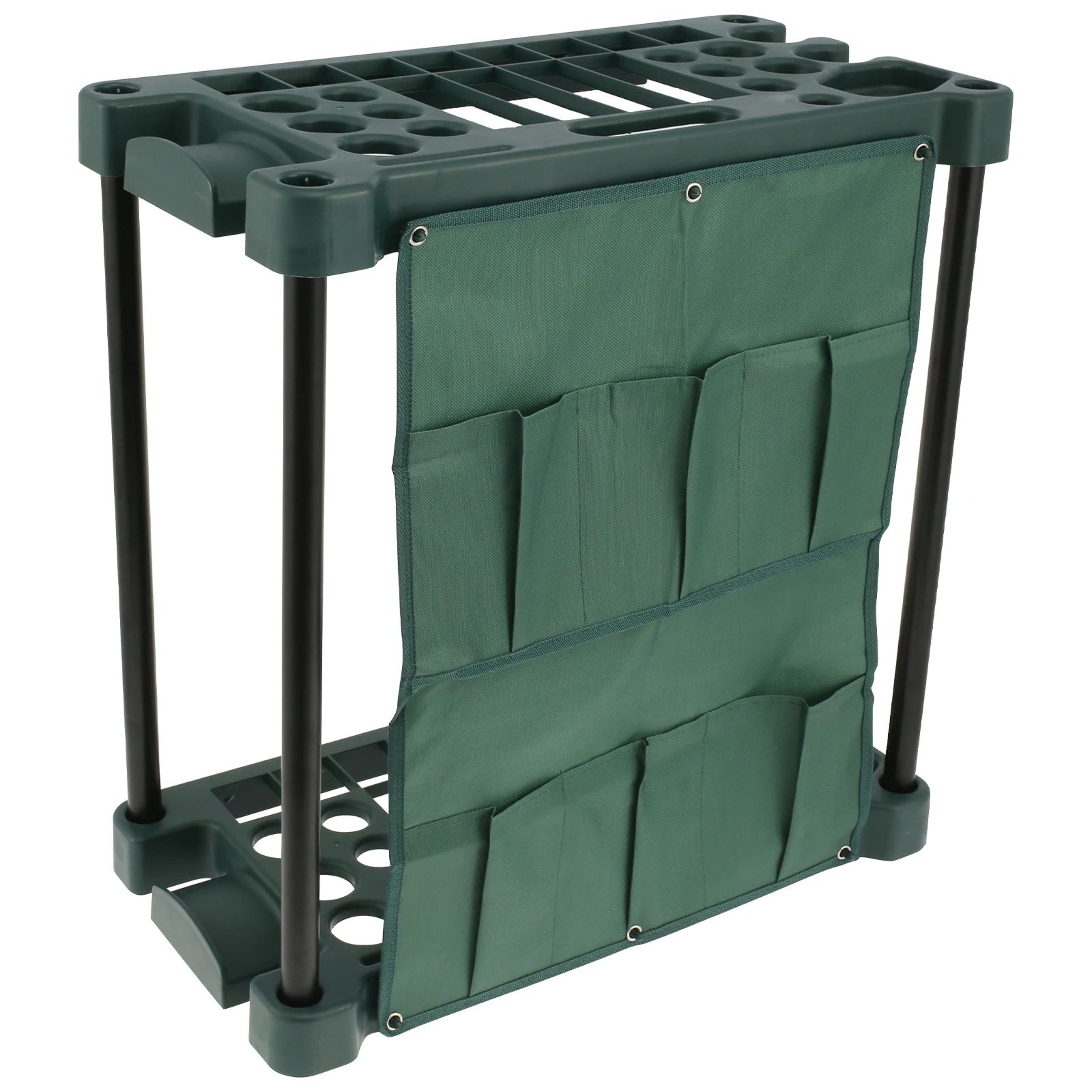 33 Slot Garden Tool Organizer Rack Heavy Duty Storage Stand For Garage And Yard Tools 7