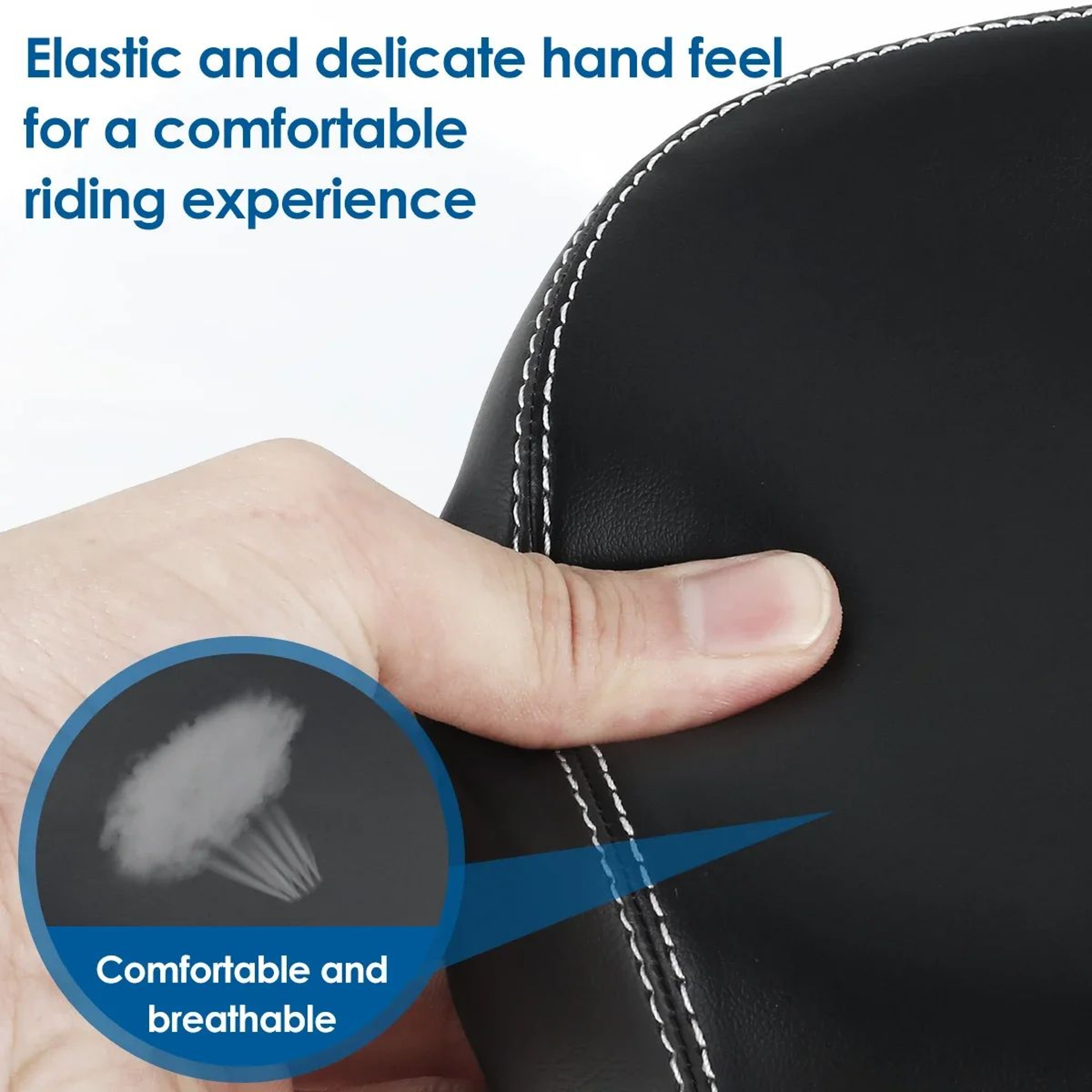 Comfort Wide Noseless Bike Seat Cushion For Pain Free Riding And Shock Absorption 3