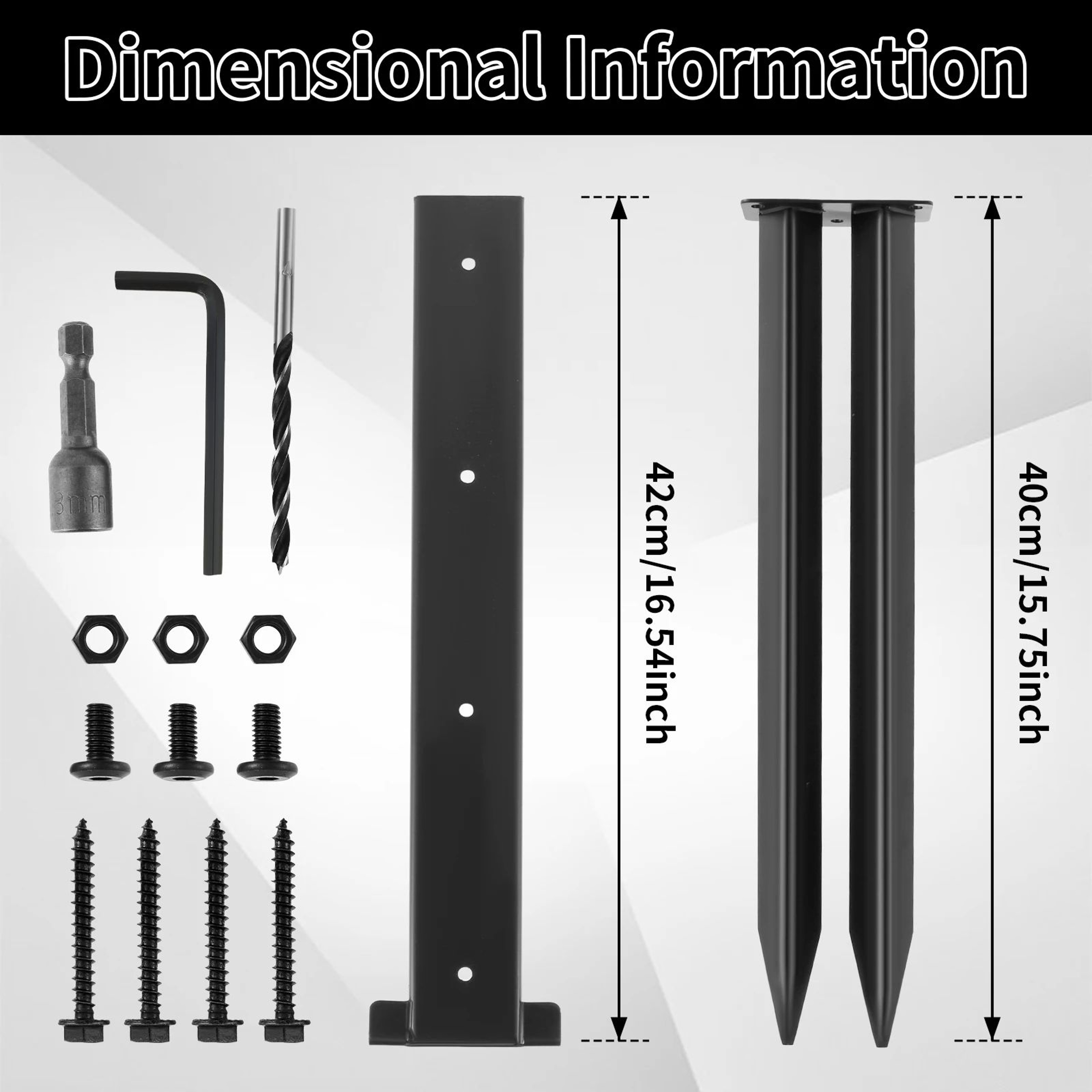 Heavy Duty Fence Post Repair Stake Ground Anchor For Fixing Broken And Tilted Posts 5